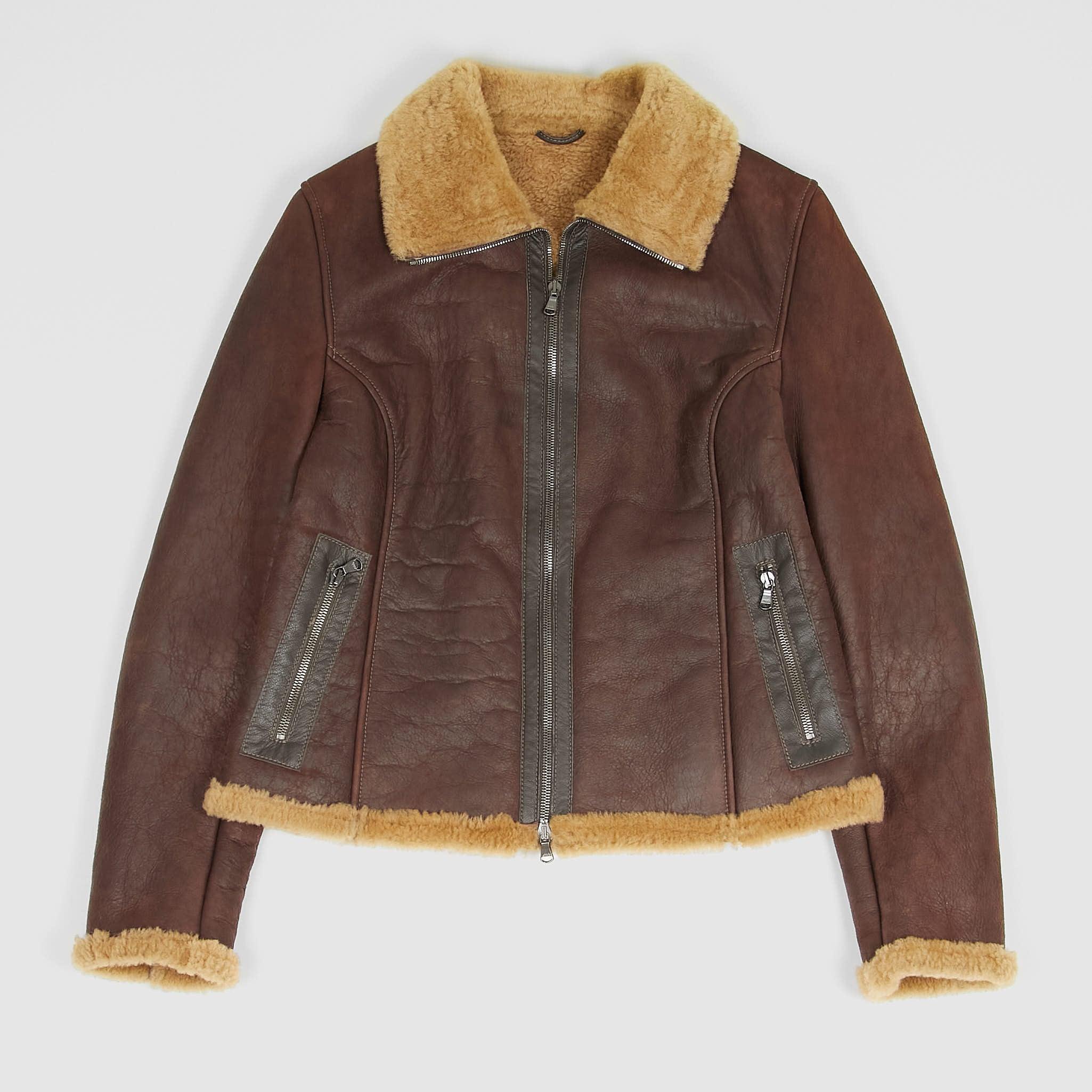 Ladies Shearling Leather Jacket