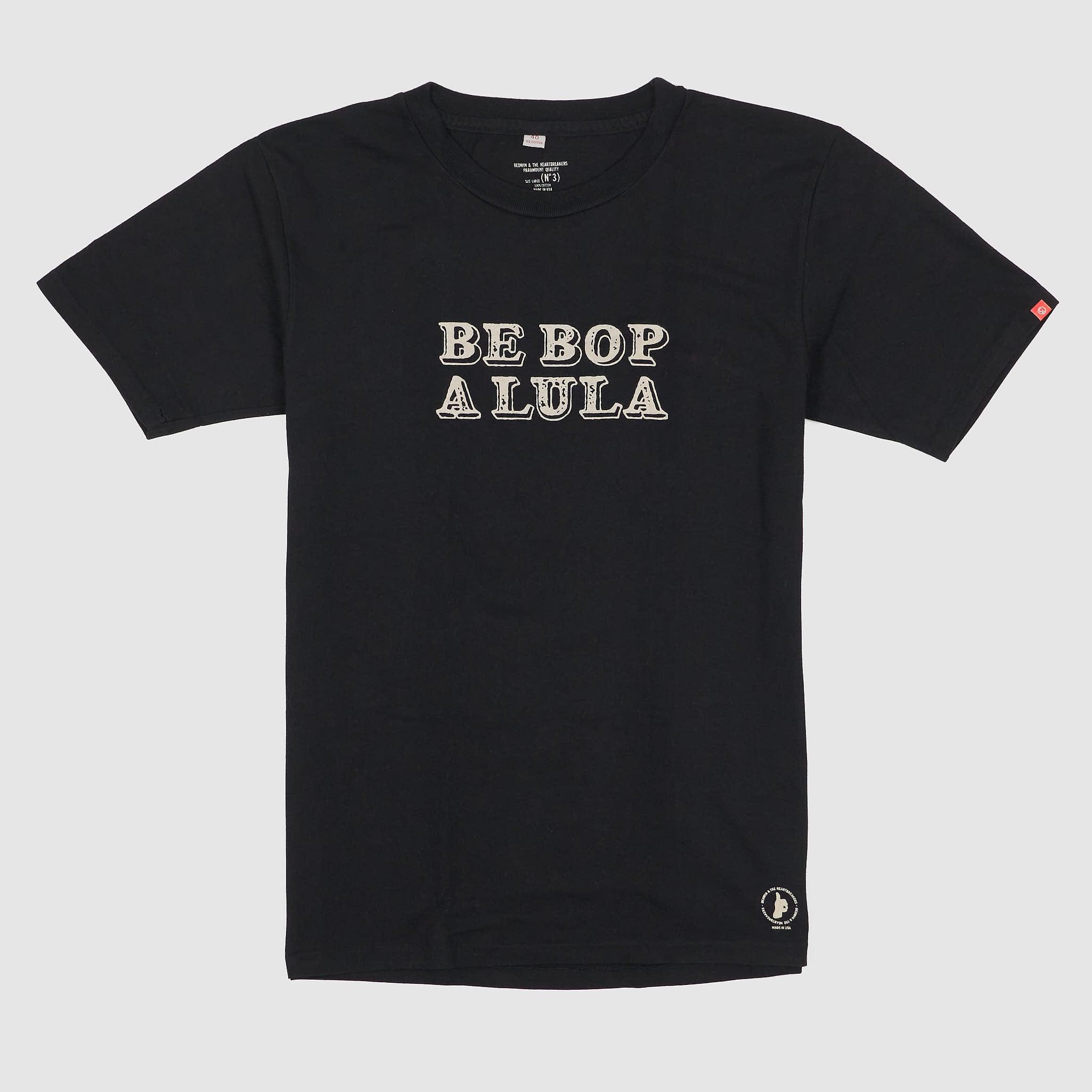 Be Bop A Lula Font Short Crew Neck Sleeve T-Shirt