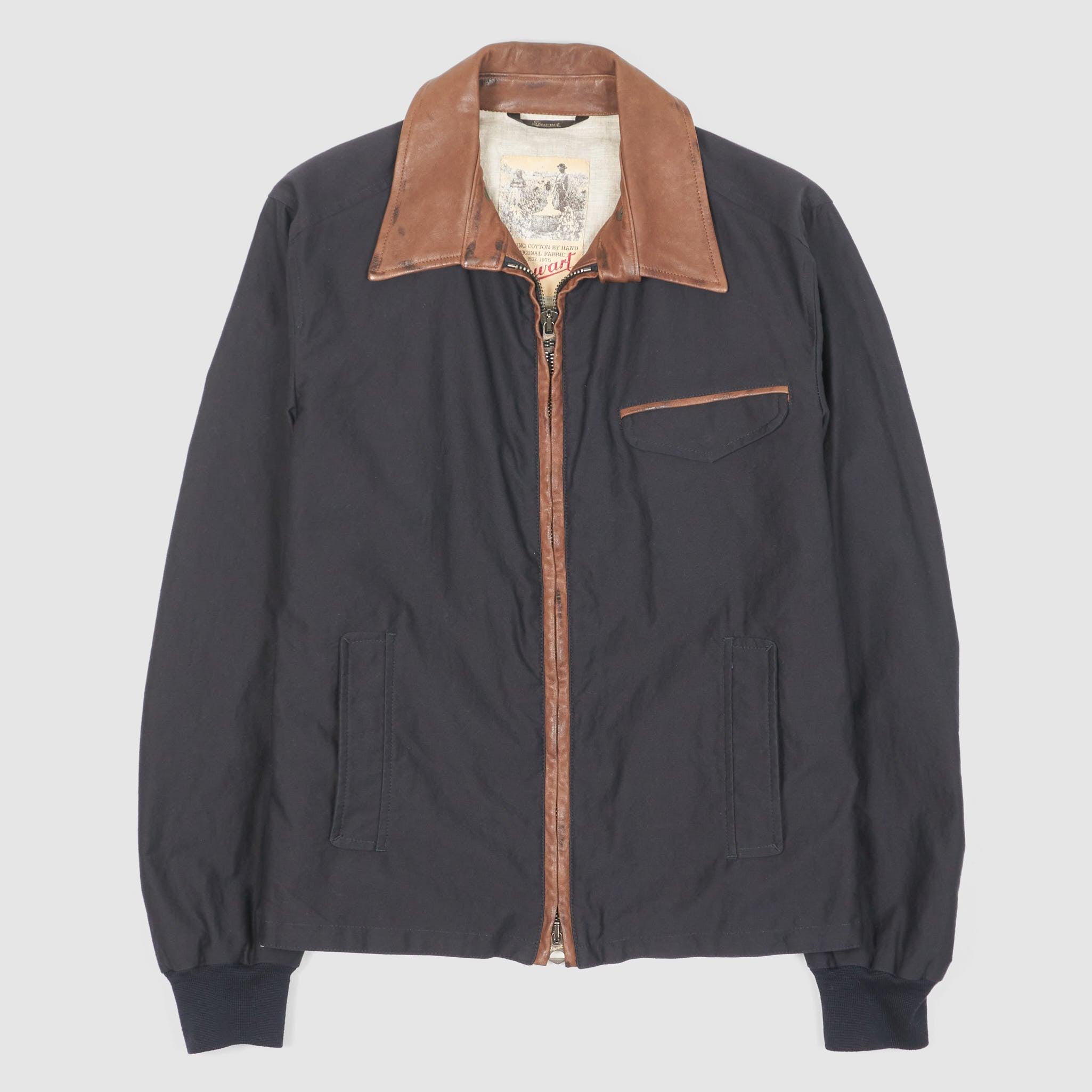Canvas Heritage Sports Jacket With Leather Trims