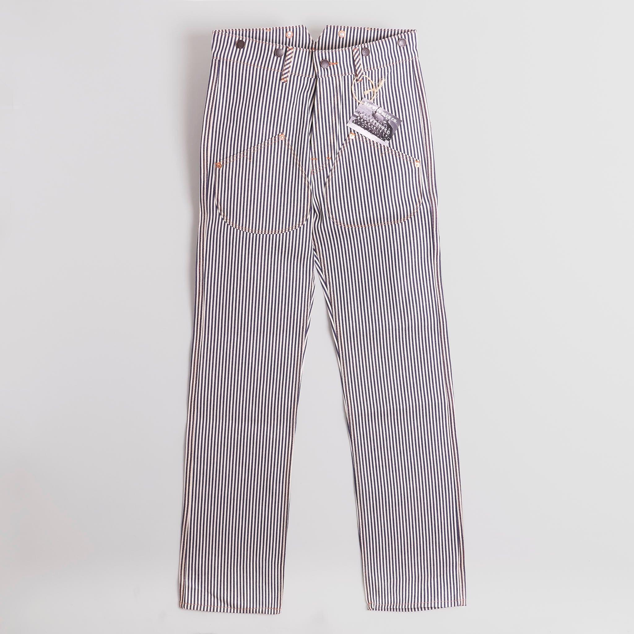 Striped Canvas 5-Pocket Pants