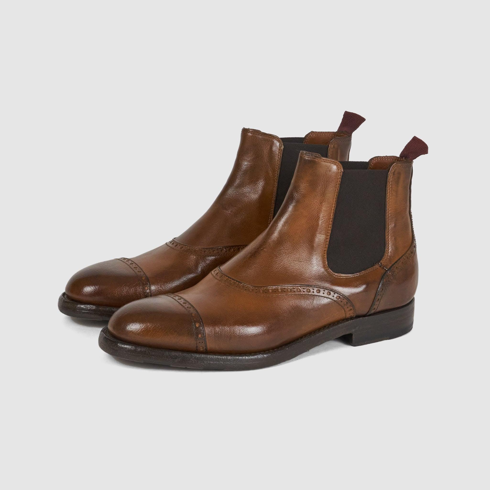 Ladies Oxford Brogue Chelsea Boot
