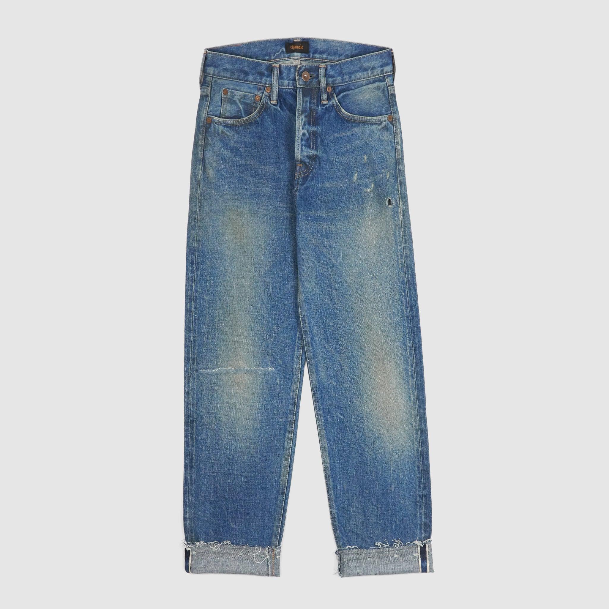 Heavy Washed Unisex Selvage Denim Jeans