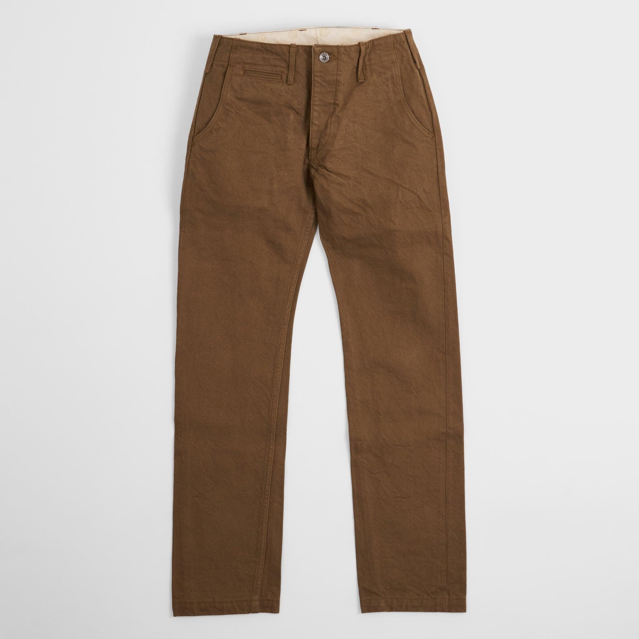 Heavy 15oz. Chino Trousers Brown