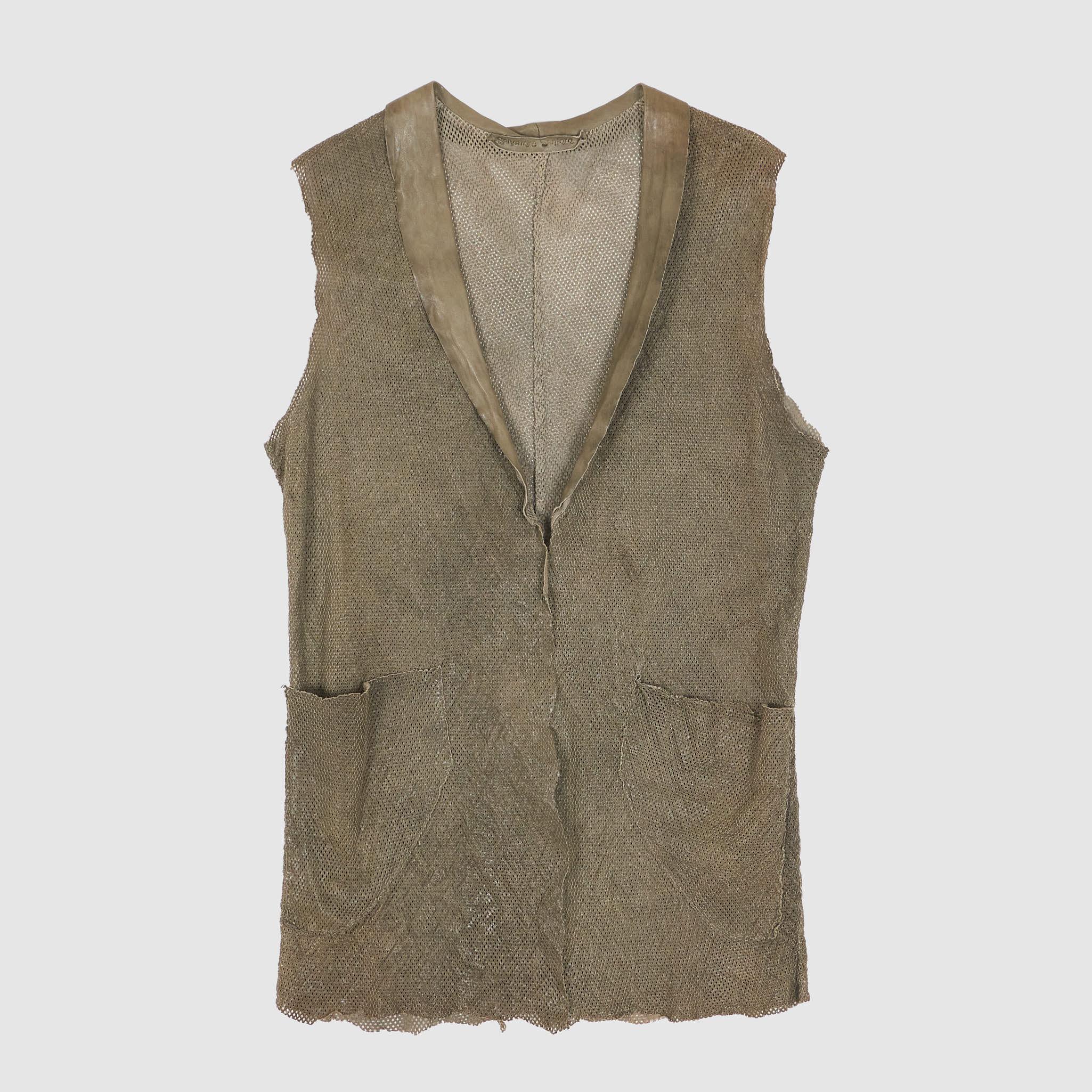 Ladies Perforated Leather Vest