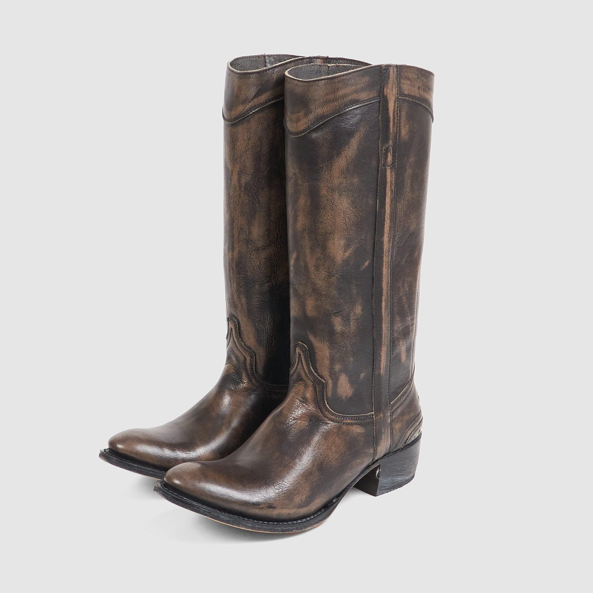 Ladies Vintage Made Leather Western Boot