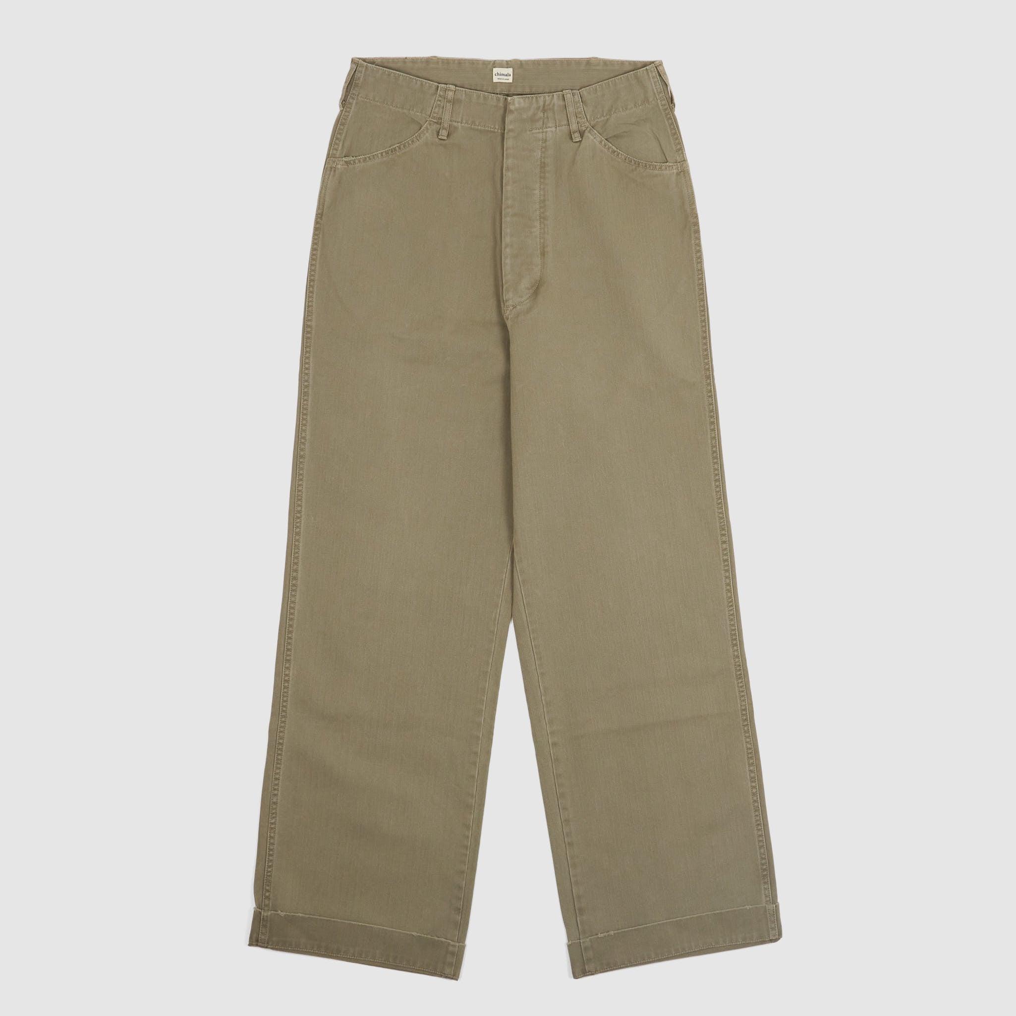 Herringbone Fatigue Chino Pants