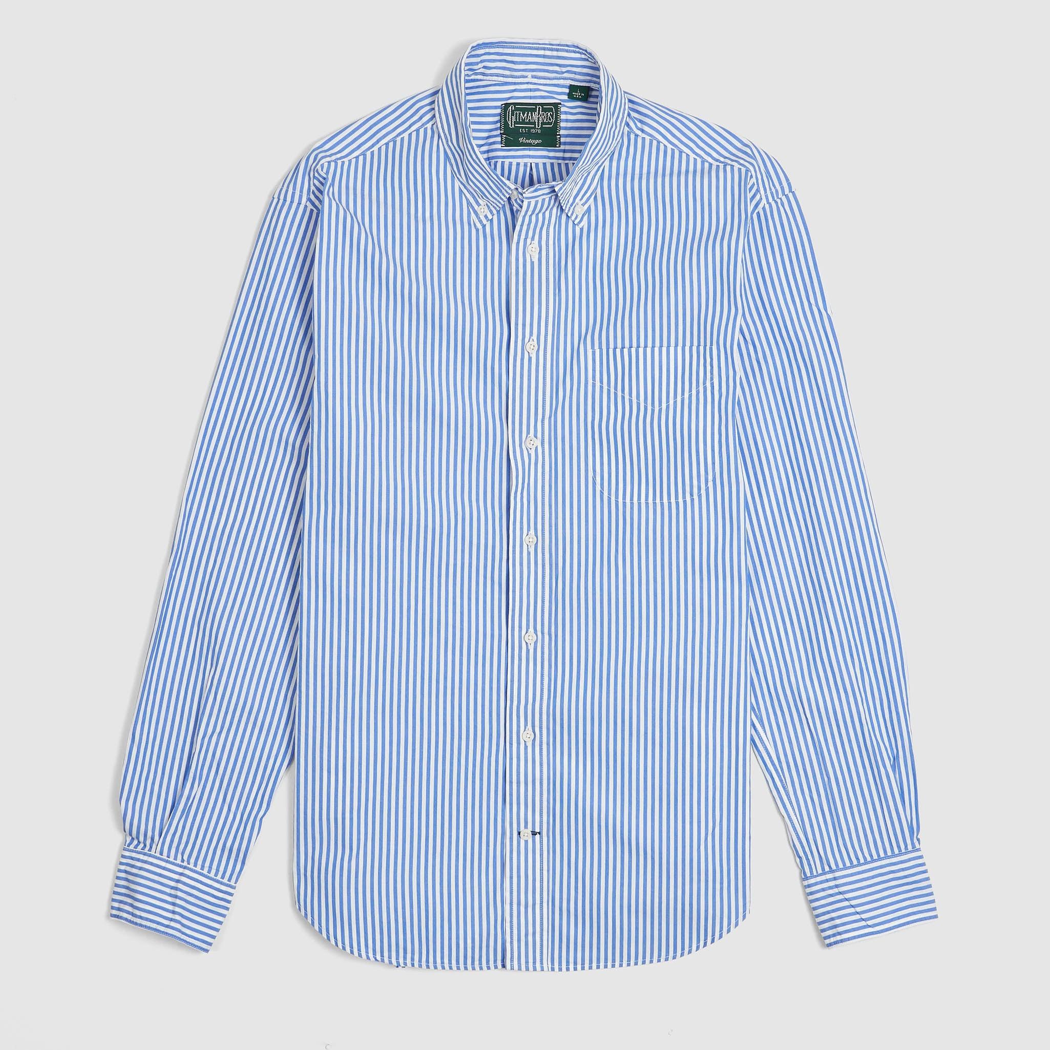 Button Down Striped Poplin Shirt