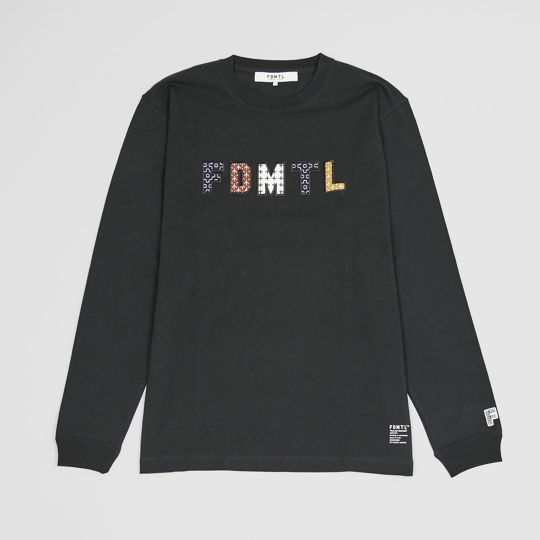 Long Sleeve Sashiko-Logo Letters T-Shirts