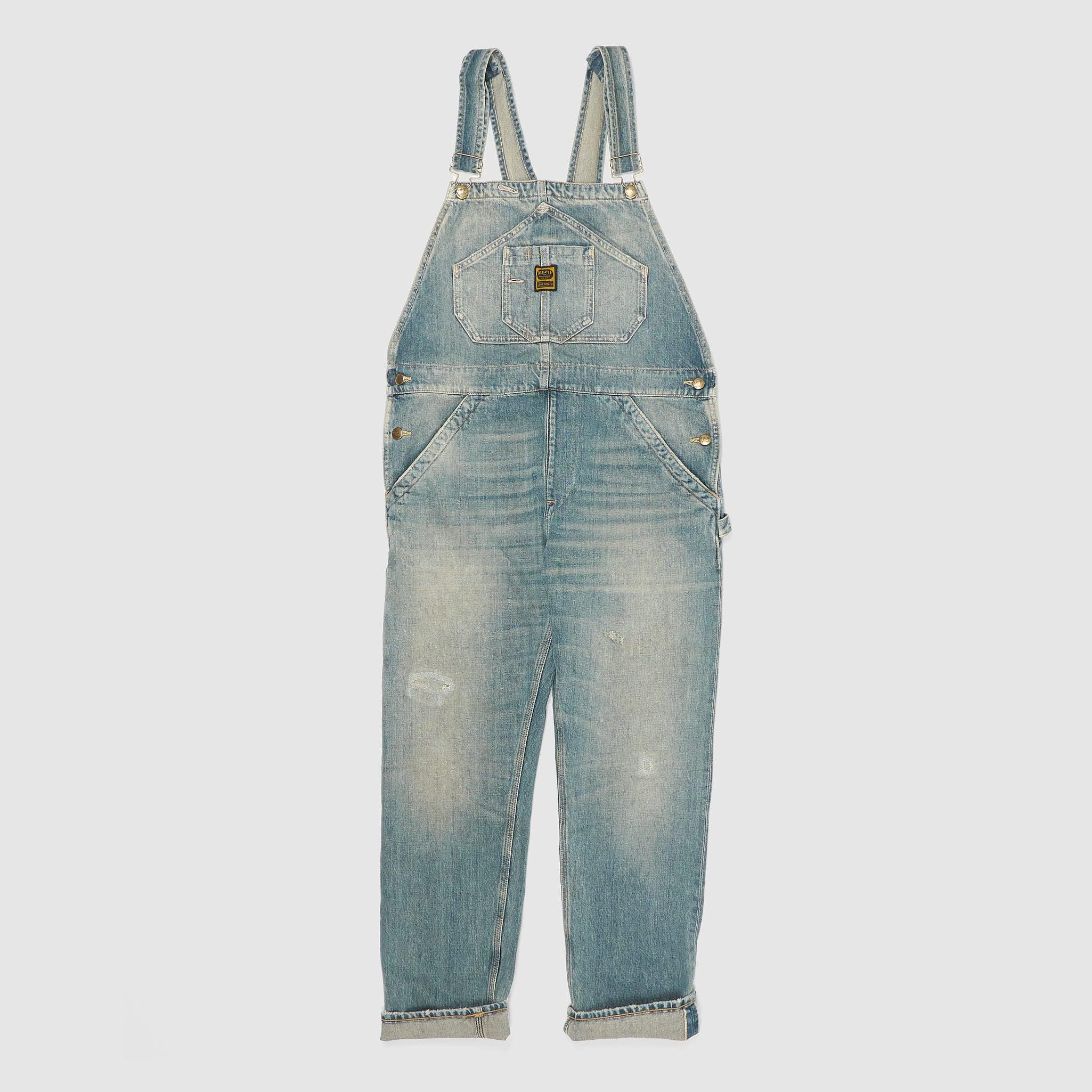 Ladies Work Style Bib Overall Stone Wash