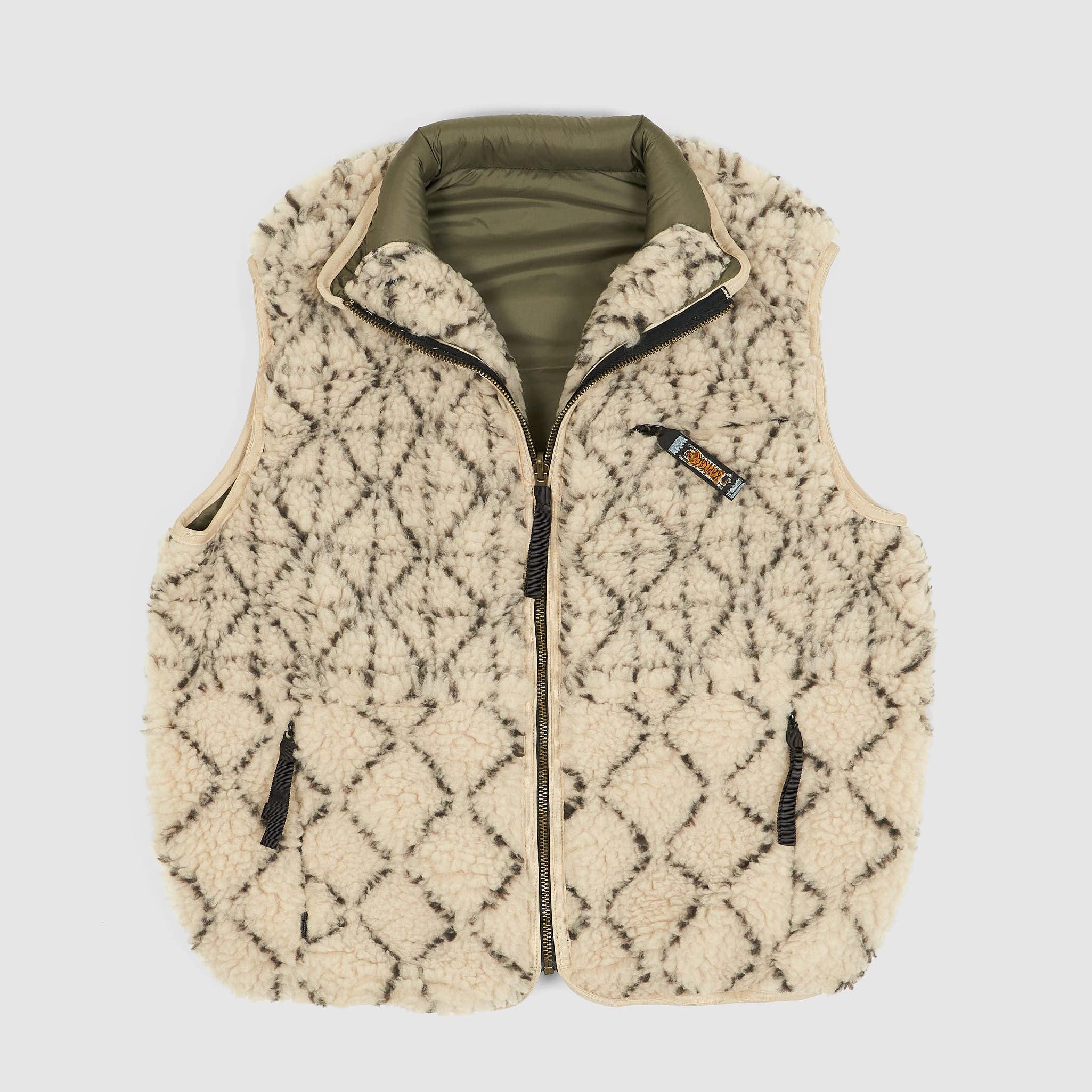 Reversible Dogi Sashiko Boa Fleece Outdoor Vest