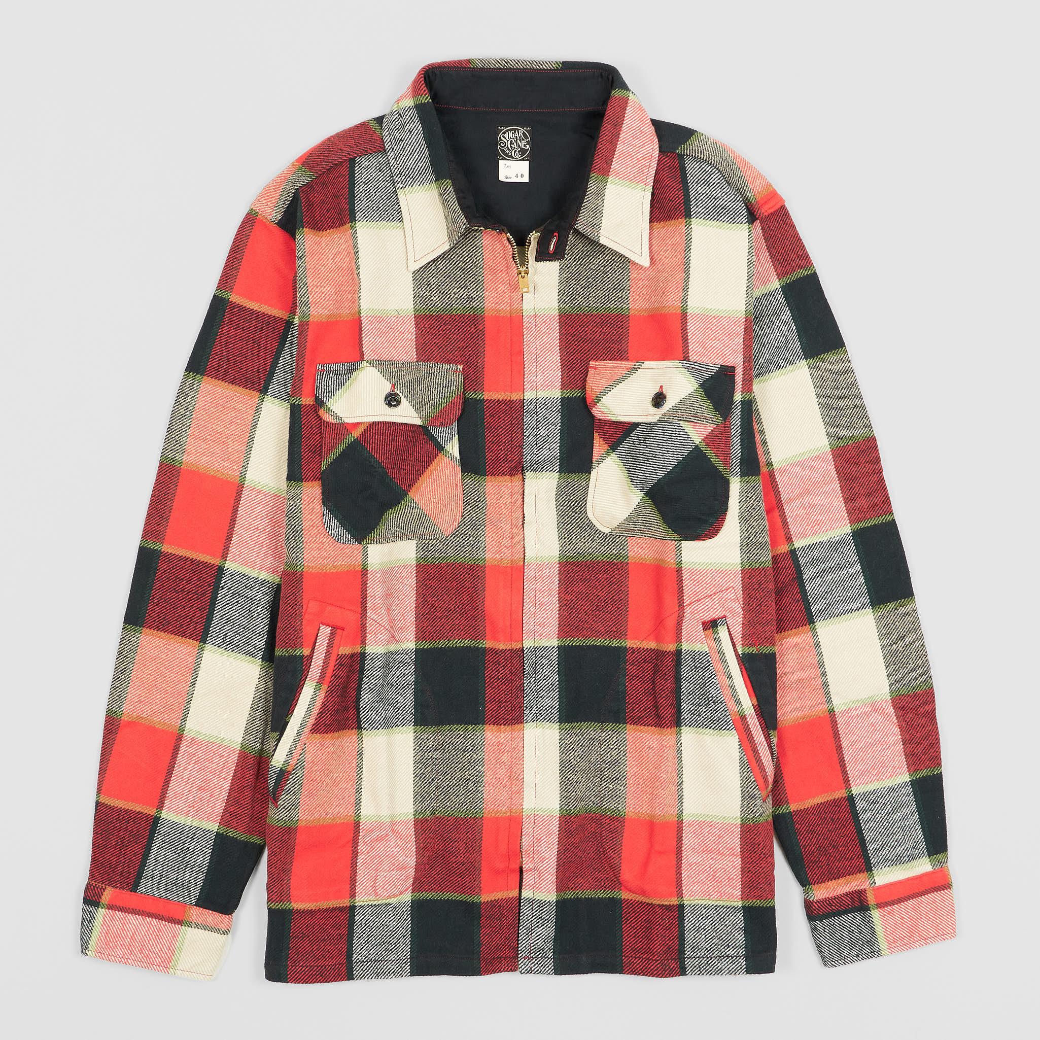 Full-Zip Plaid Overshirt Jacket