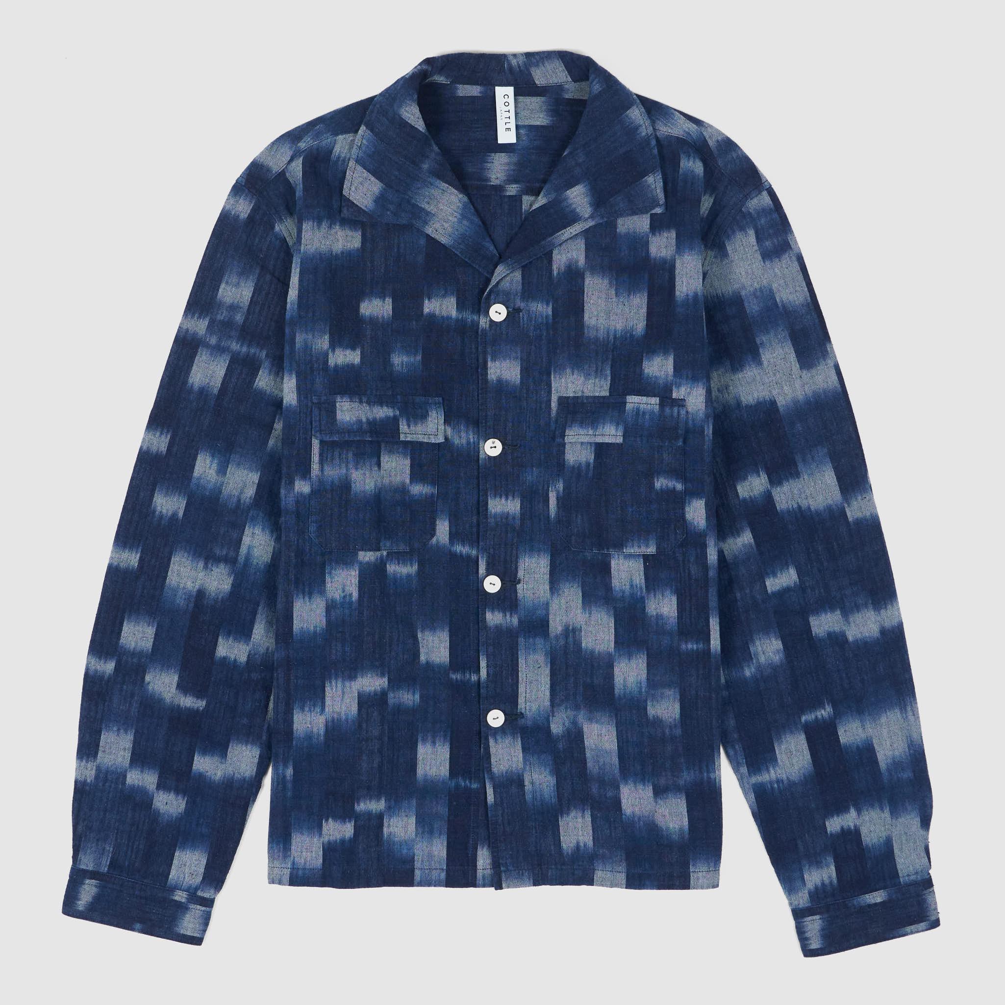 Sashiko Shark Collar Shirt