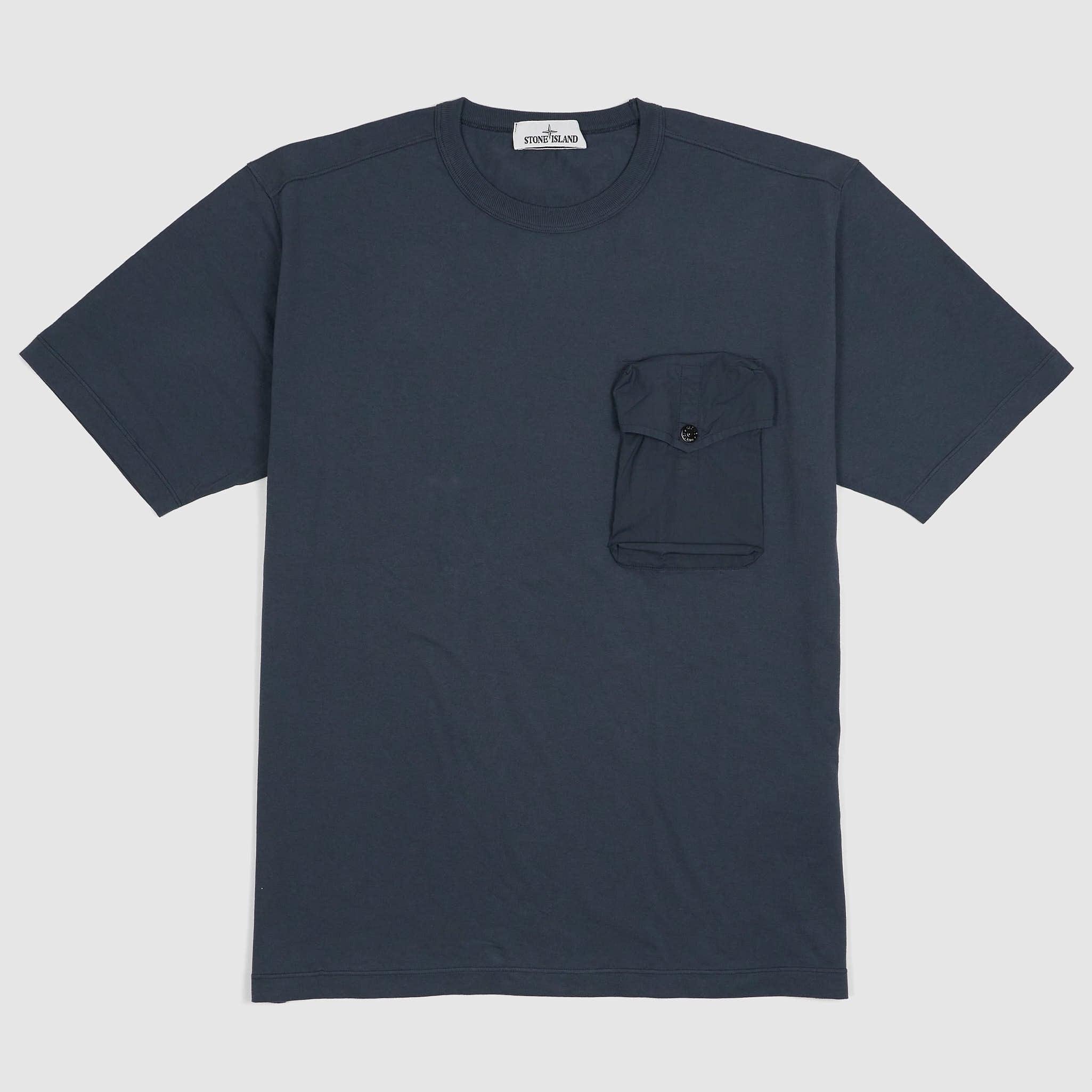 Crew Neck Short Sleeve T-Shirt with Utility Pocket