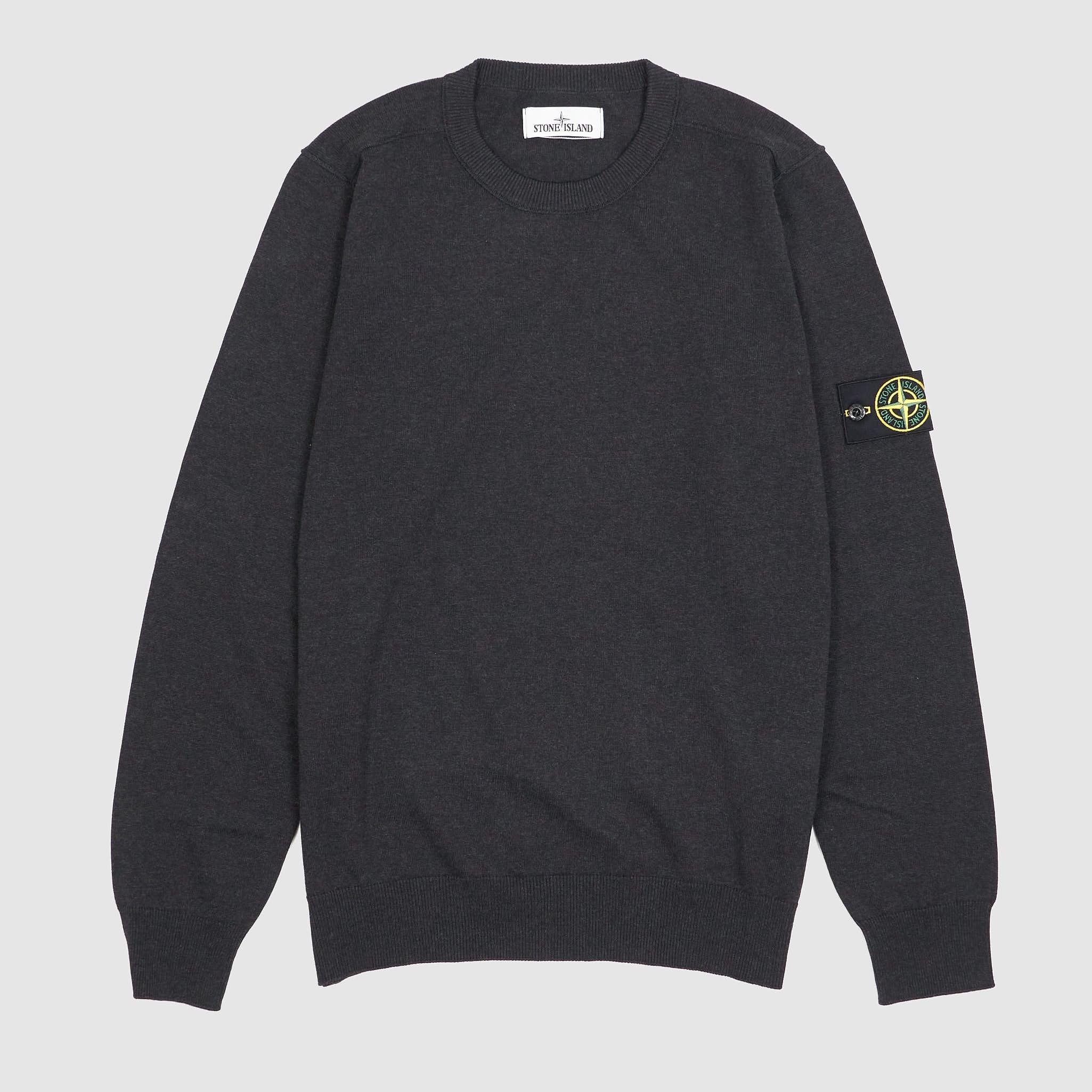 Crew Neck Knitted Cotton Pullover