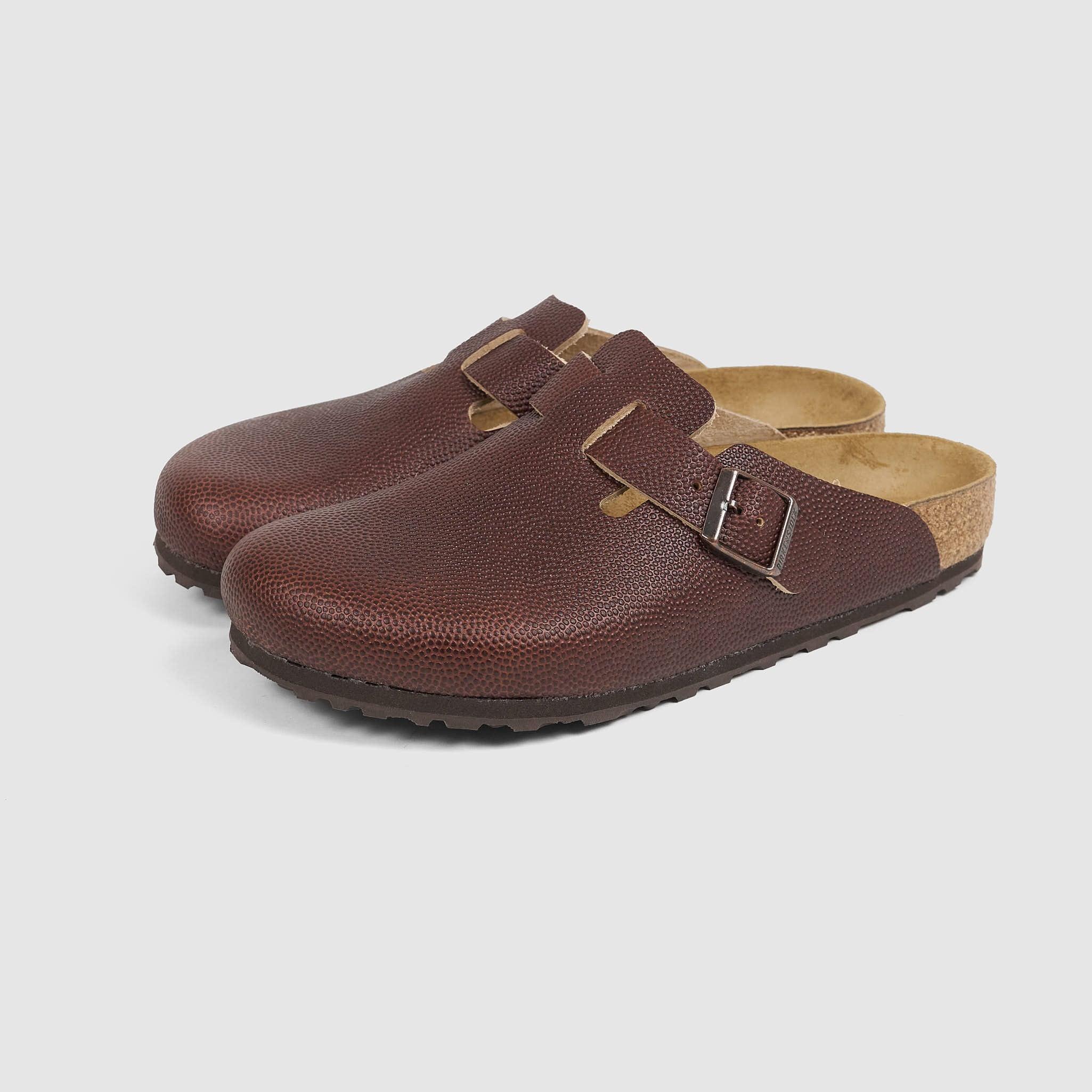 «Boston» Soft Footbed Football Leather Clogs