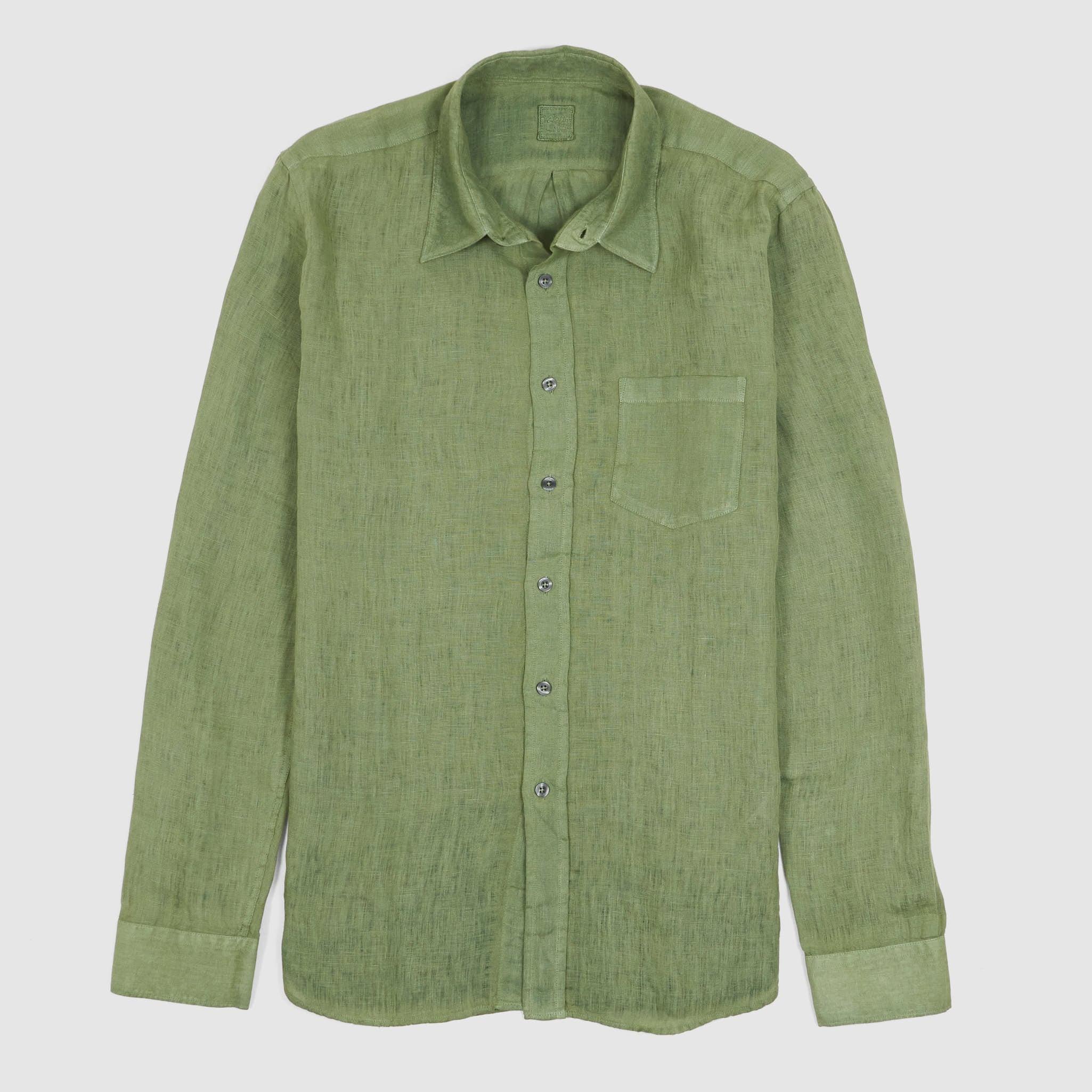 Men Long Sleeve Linen Shirt