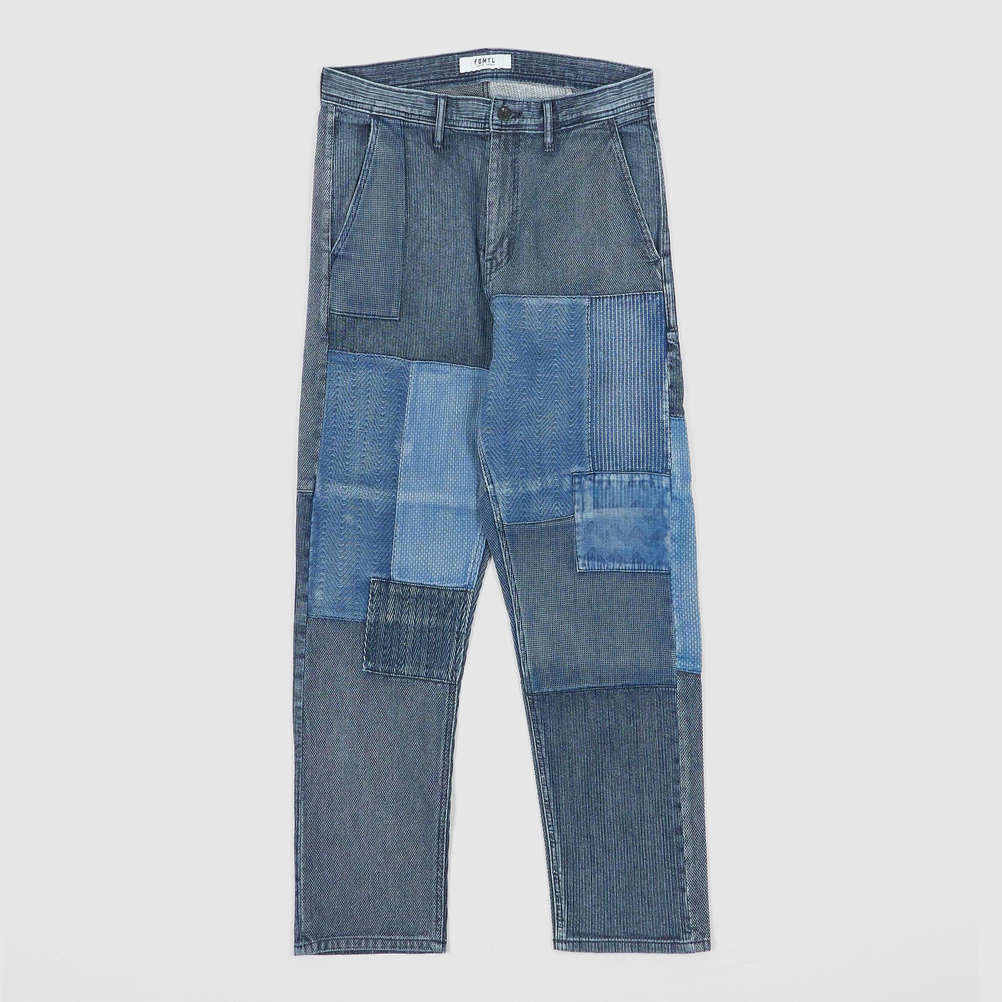 Boro Indigo Three Year Wash Patchwork Chino Pants