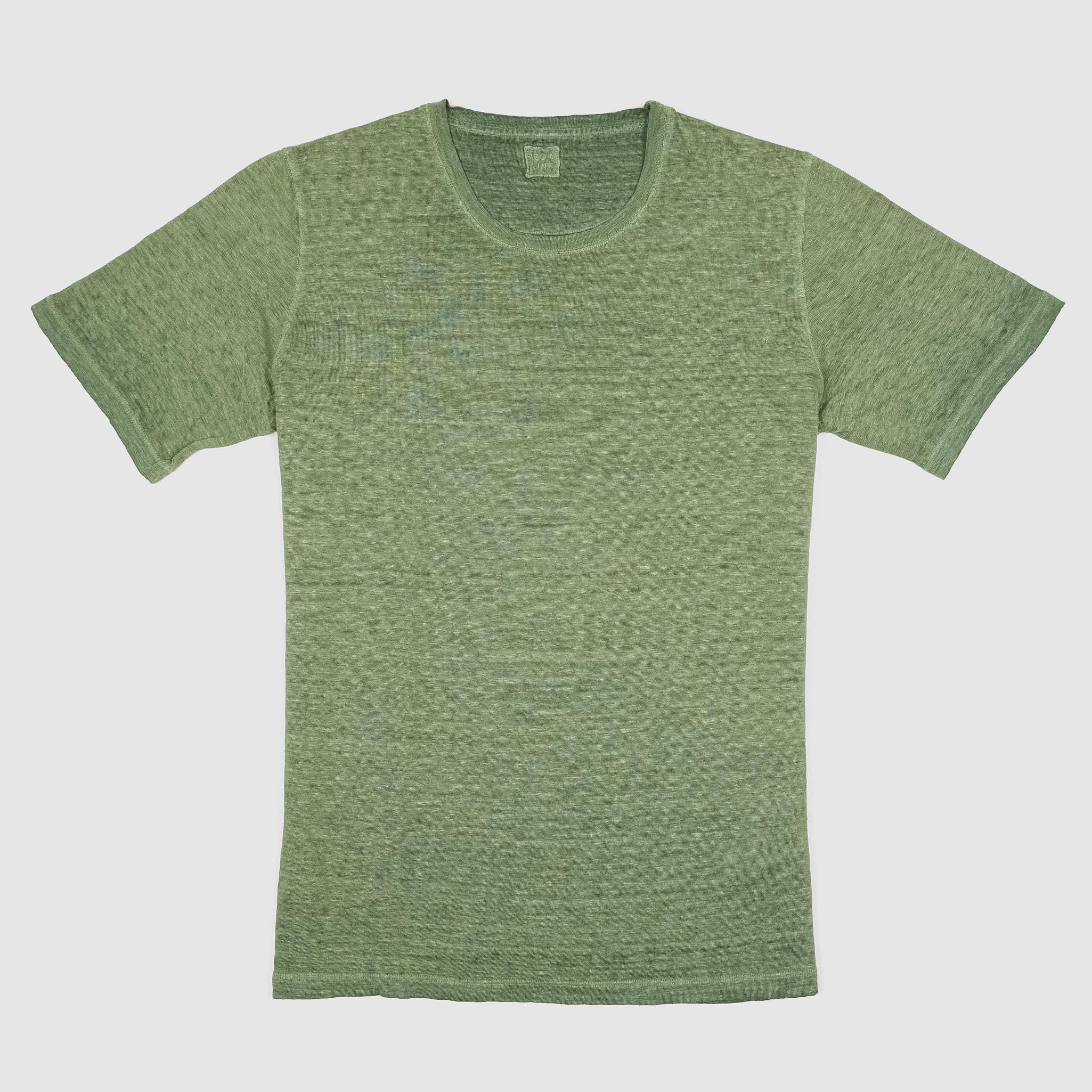 Men Short Sleeve Crew Neck Linen T-Shirt