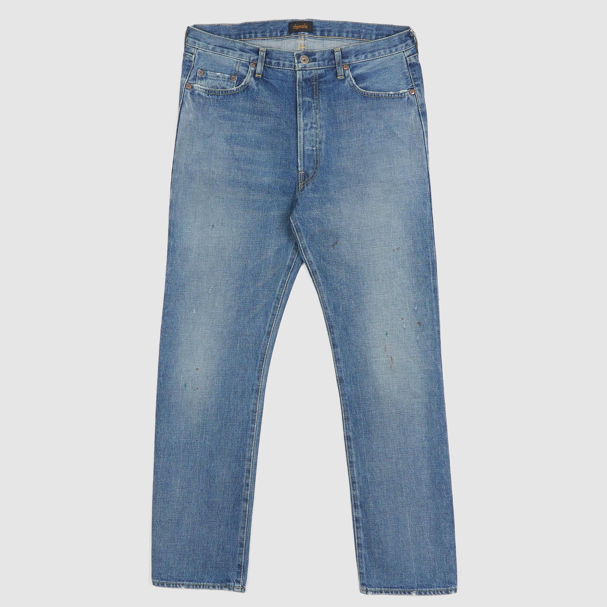 5-Pocket Light Destroyed Denim Jeans