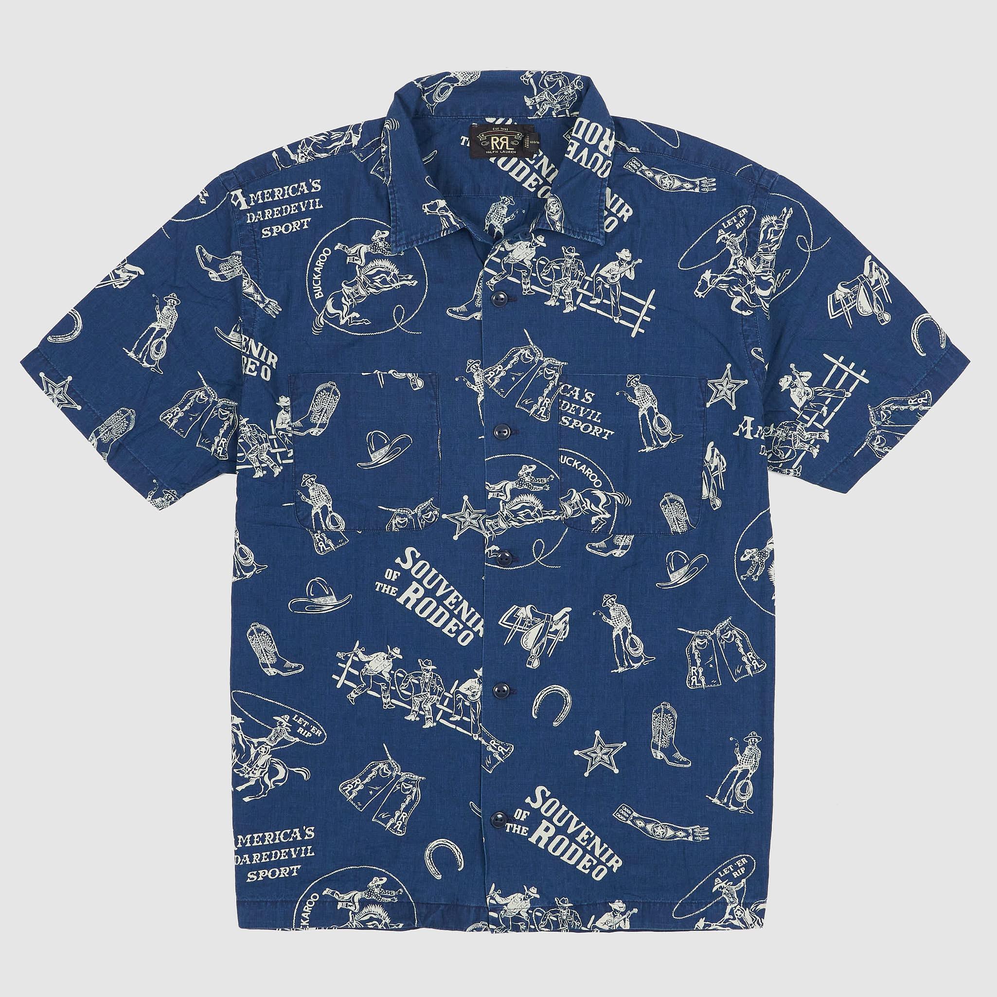 Summer Camp Rodeo Print Indigo Shirt