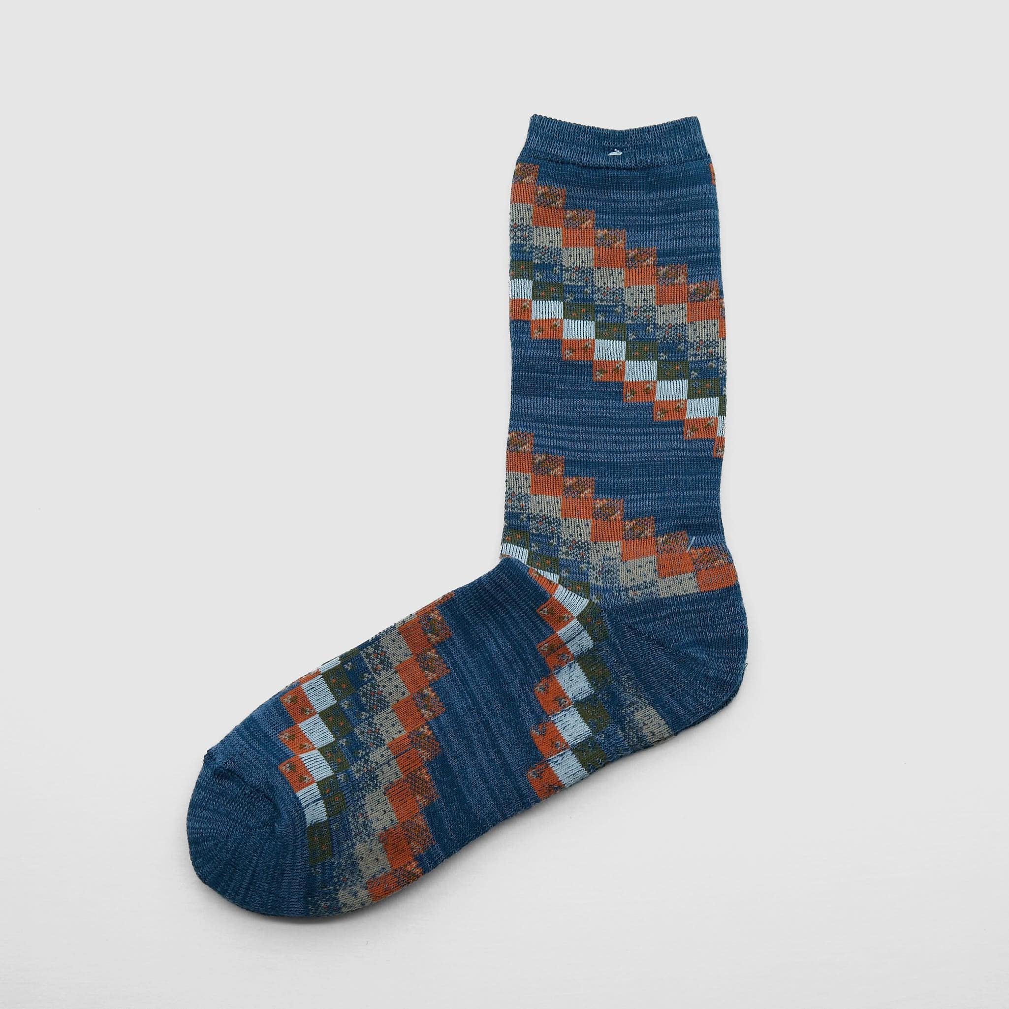Cushioned Patchwork Crew Socks