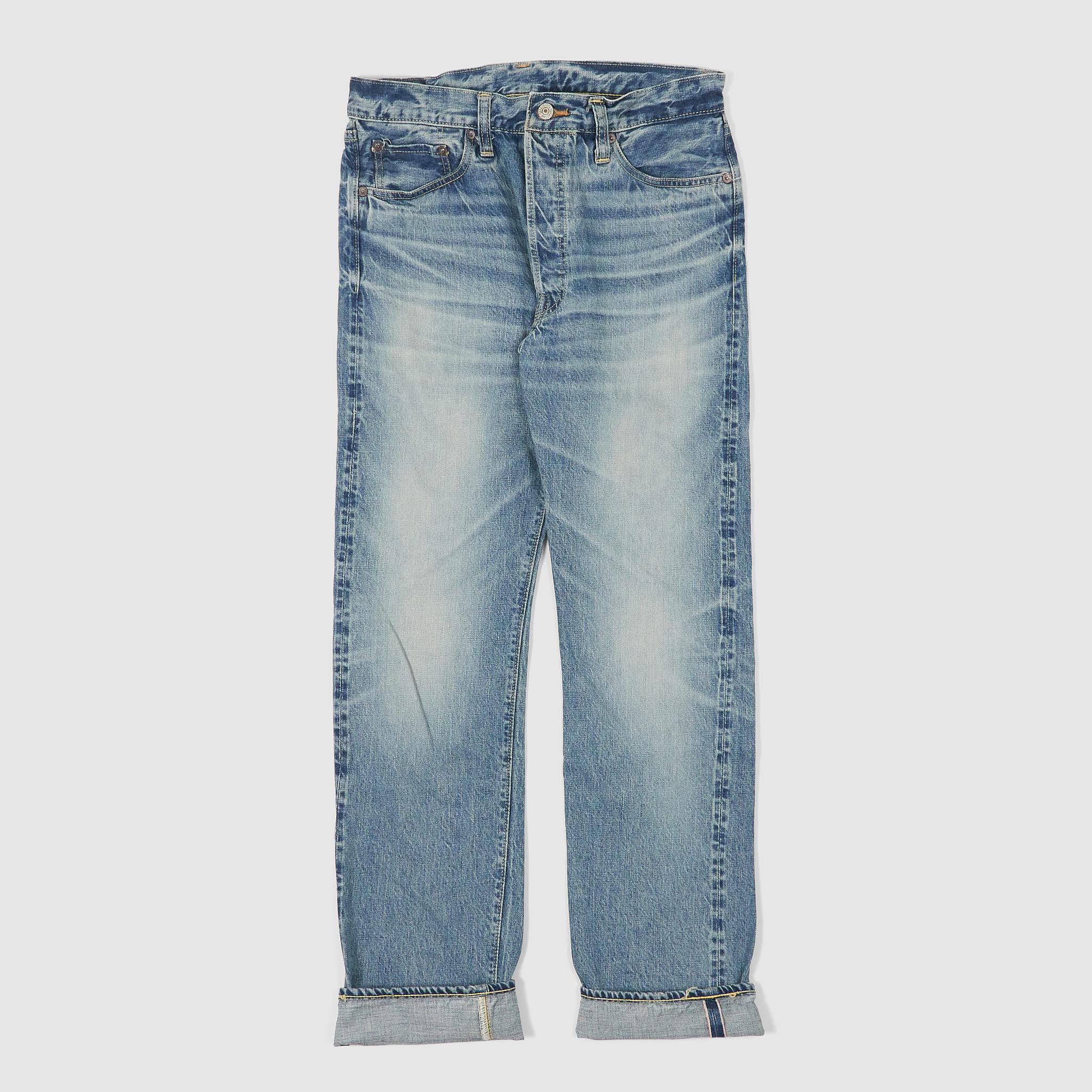 Hard Washed Selvage Jeans Slim Tapered Ladies and Mens Cut