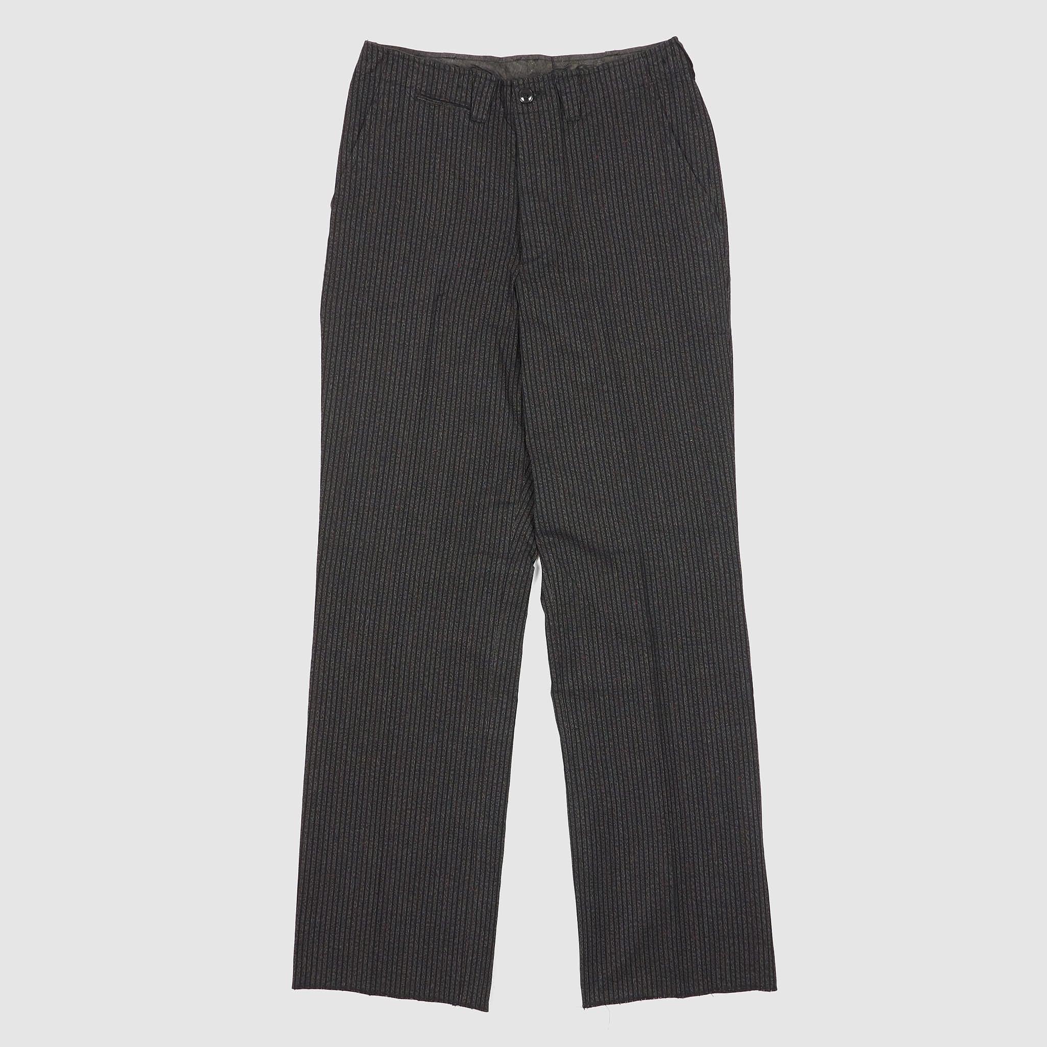 1930's Wide Cut Trousers Black Striped
