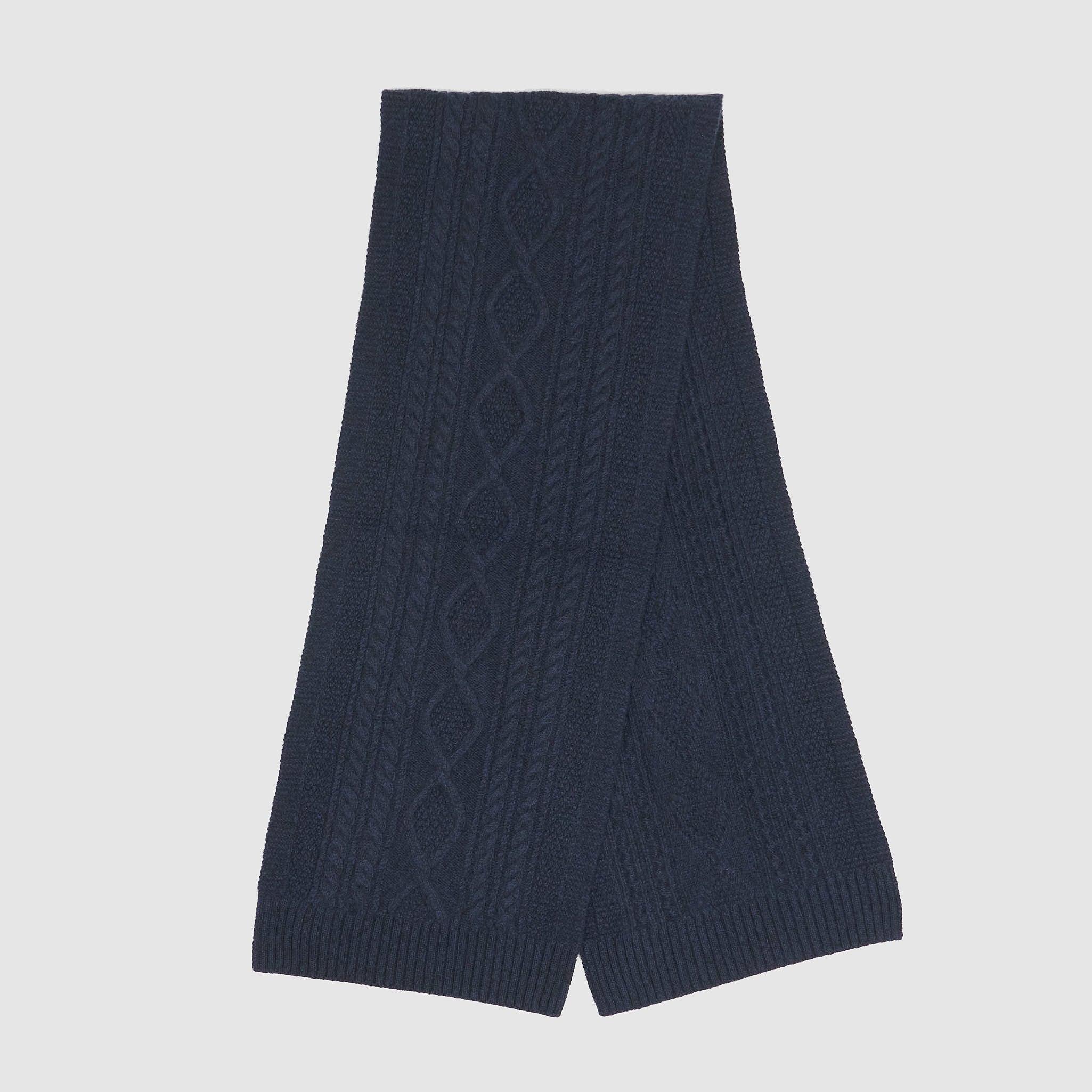 Aran Knit Cashmere Scarf