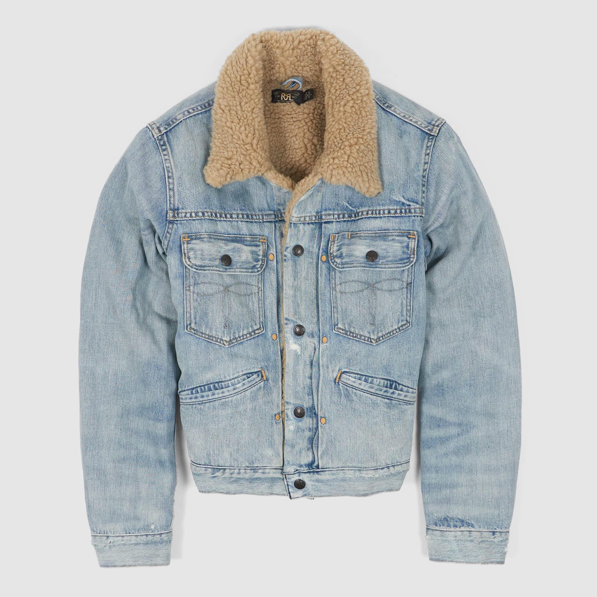 Ladies Teddy Fleece Lined Trucker Jacket