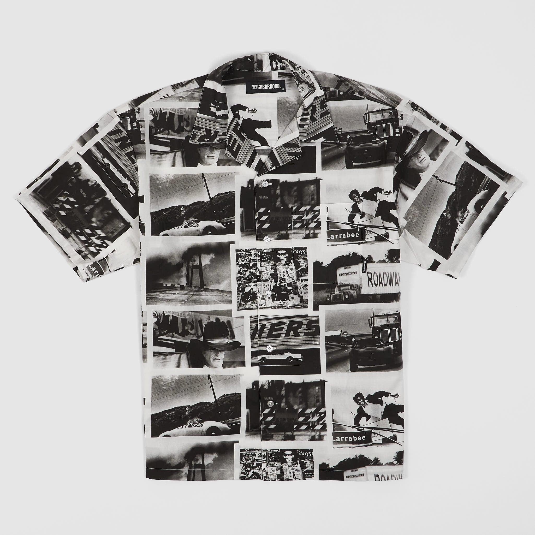 Printed Short Sleeve Camp Collar Shirt
