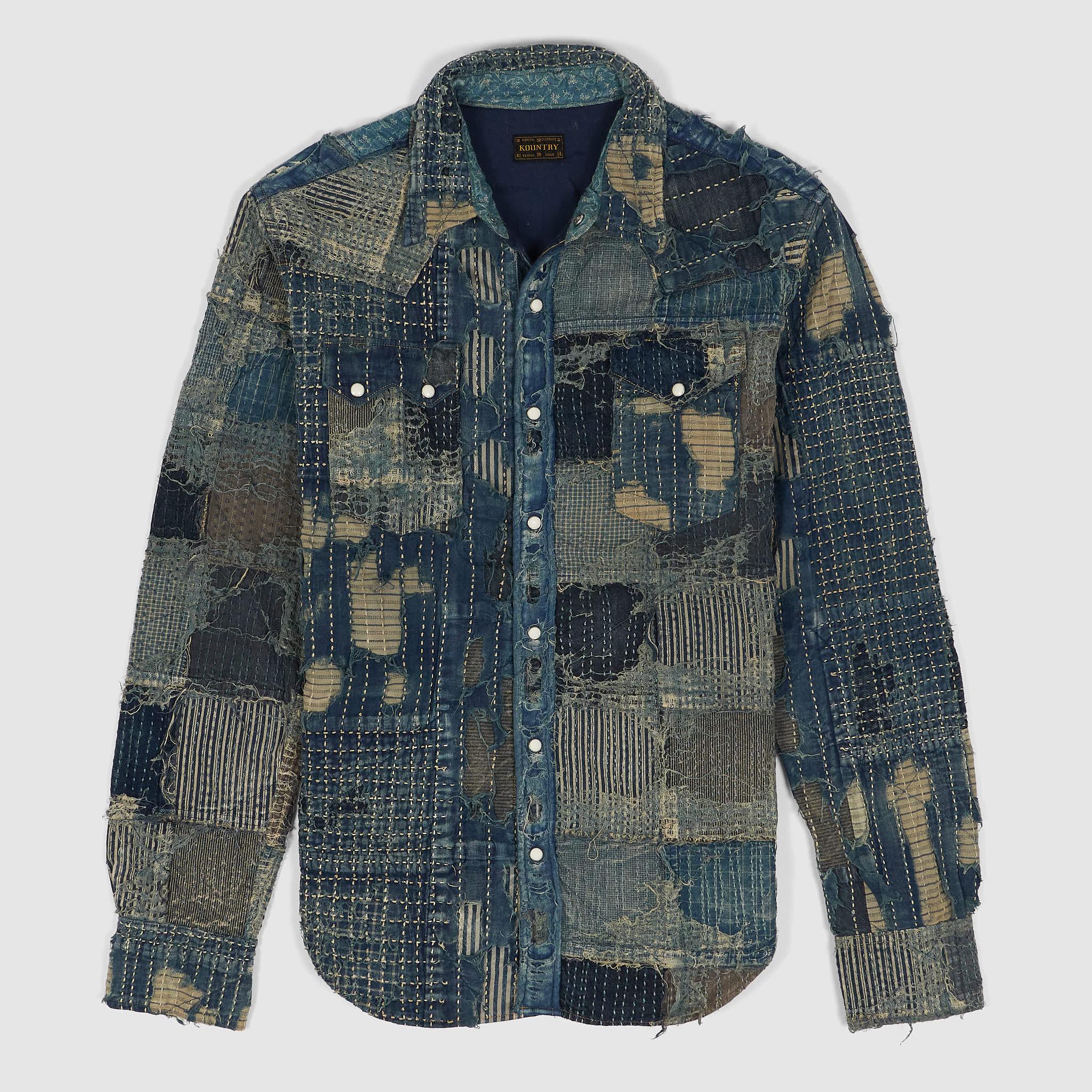 Western Nora x Kaya Boro Patchwork Western Shirt Jacket