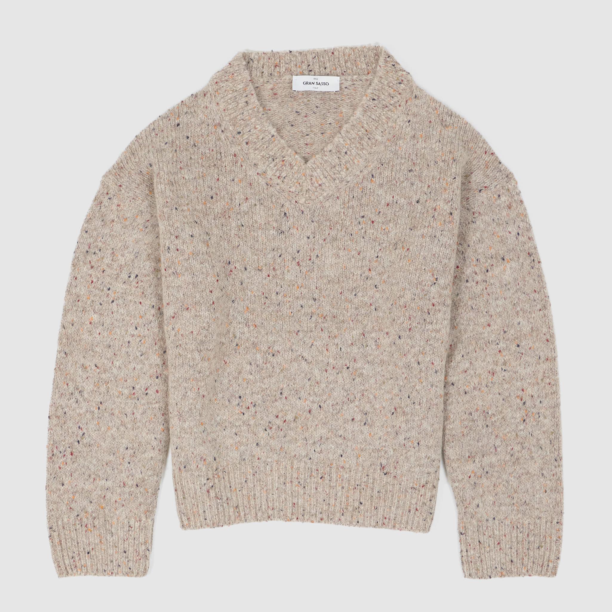 Ladies V-Neck Soft Wool Pullover