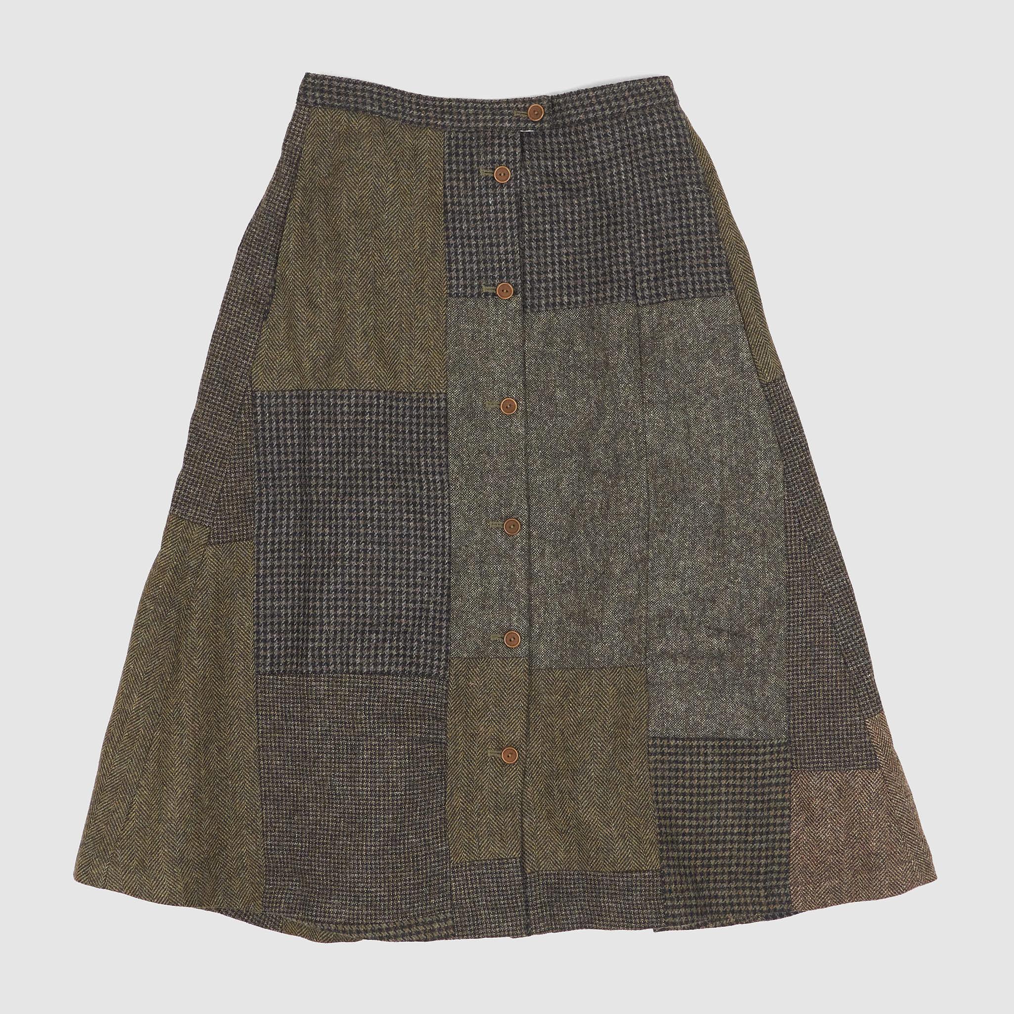 Ladies Patchwork Wool- Cotton Skirt