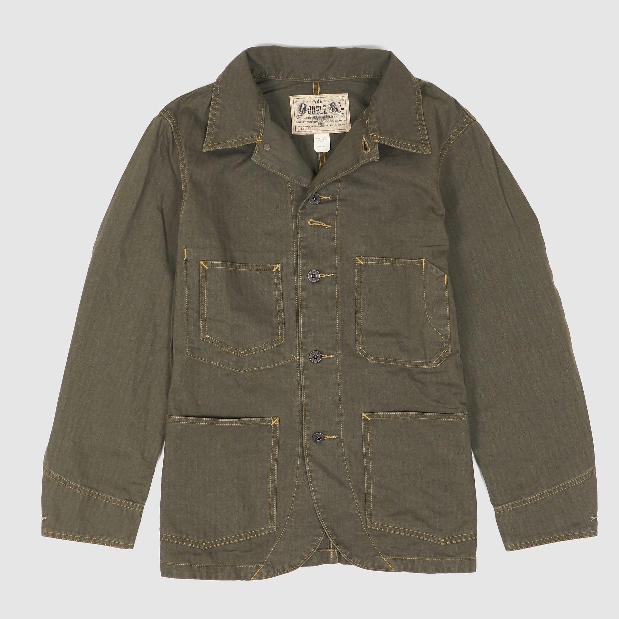 Linen-Cotton Herringbone Work Jacket