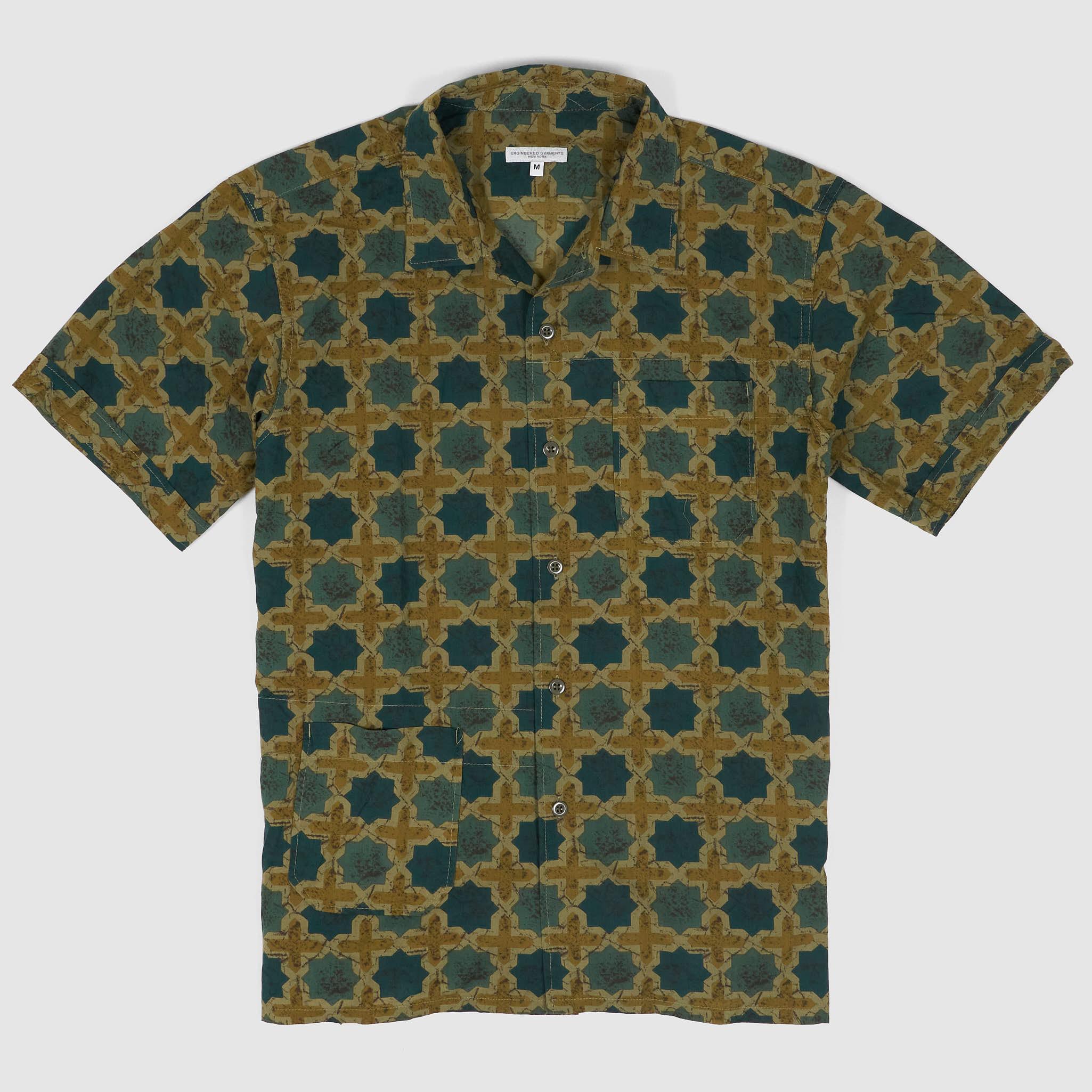 Engineered Garment Batik Short Sleeve Camp Shirt