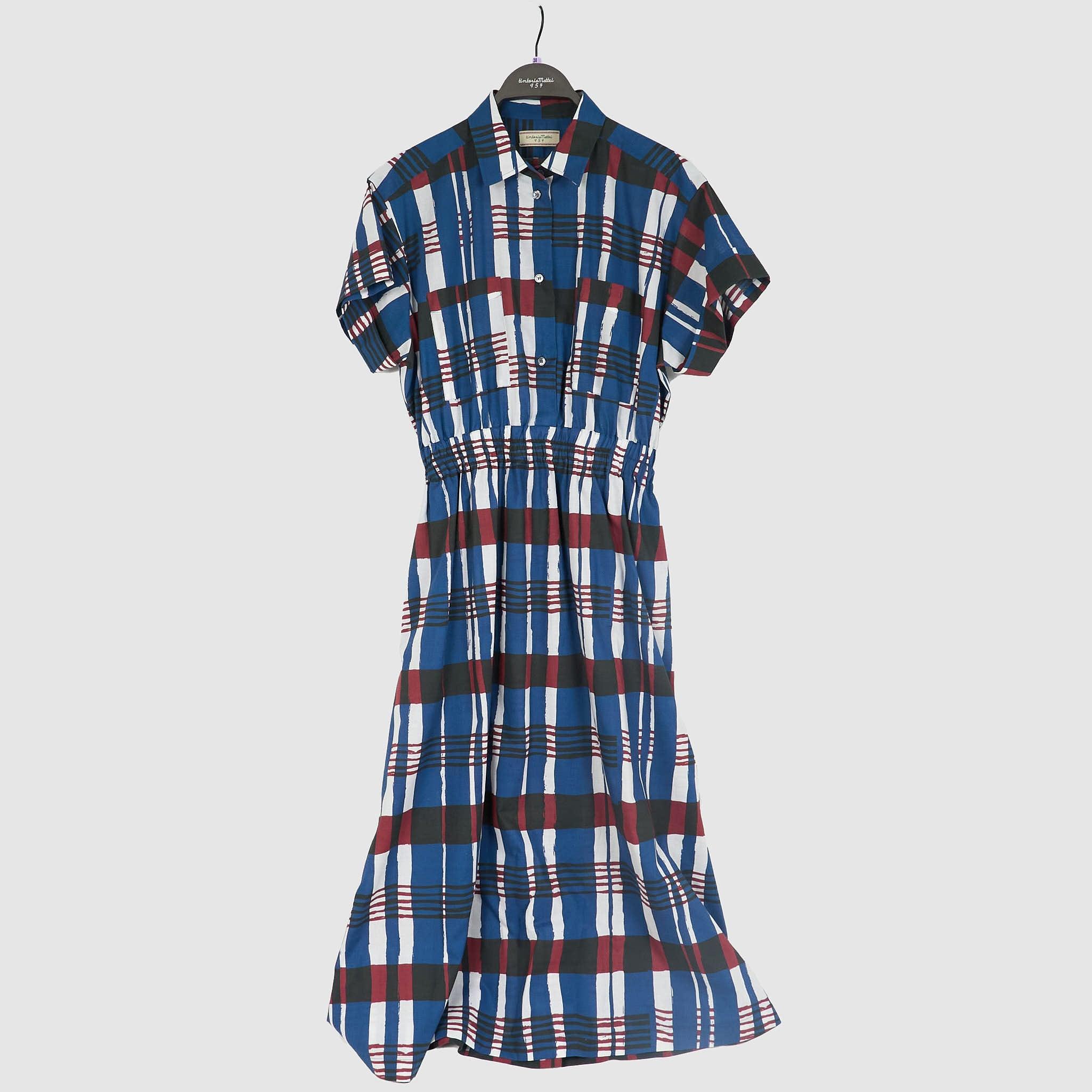 Ladies Cotton Summer Plaid Dress