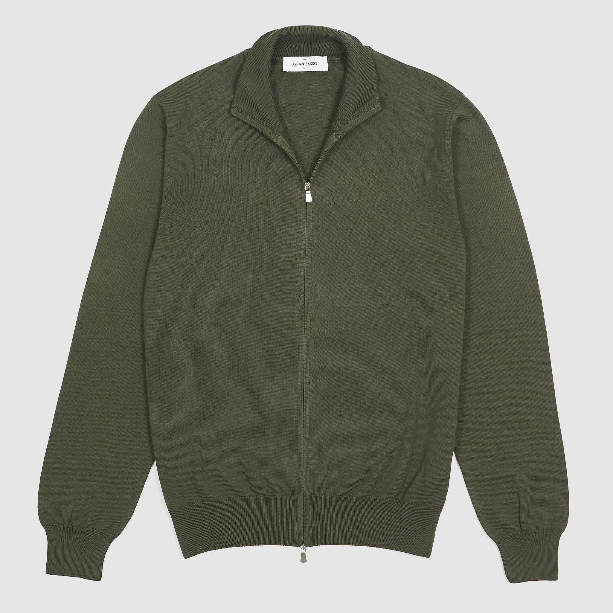 Cotton Full Zip Basic Cardigan