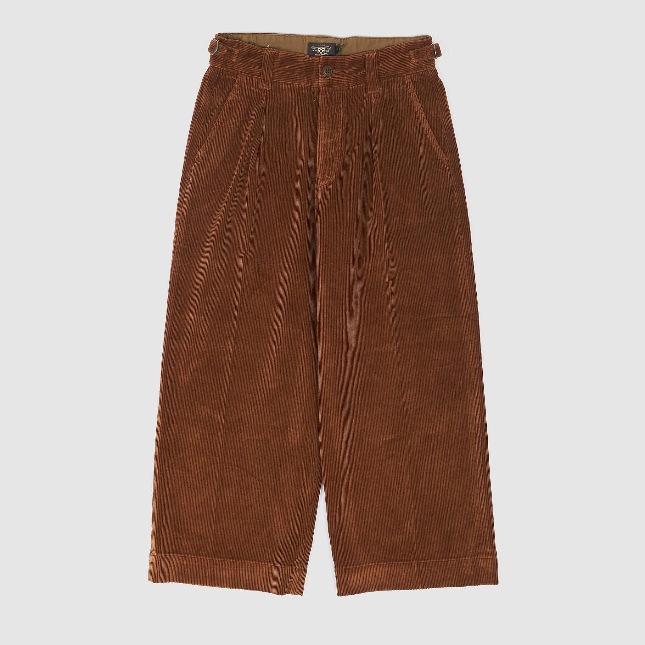 Ladies Cropped Corduroy Wide-Leg Trousers
