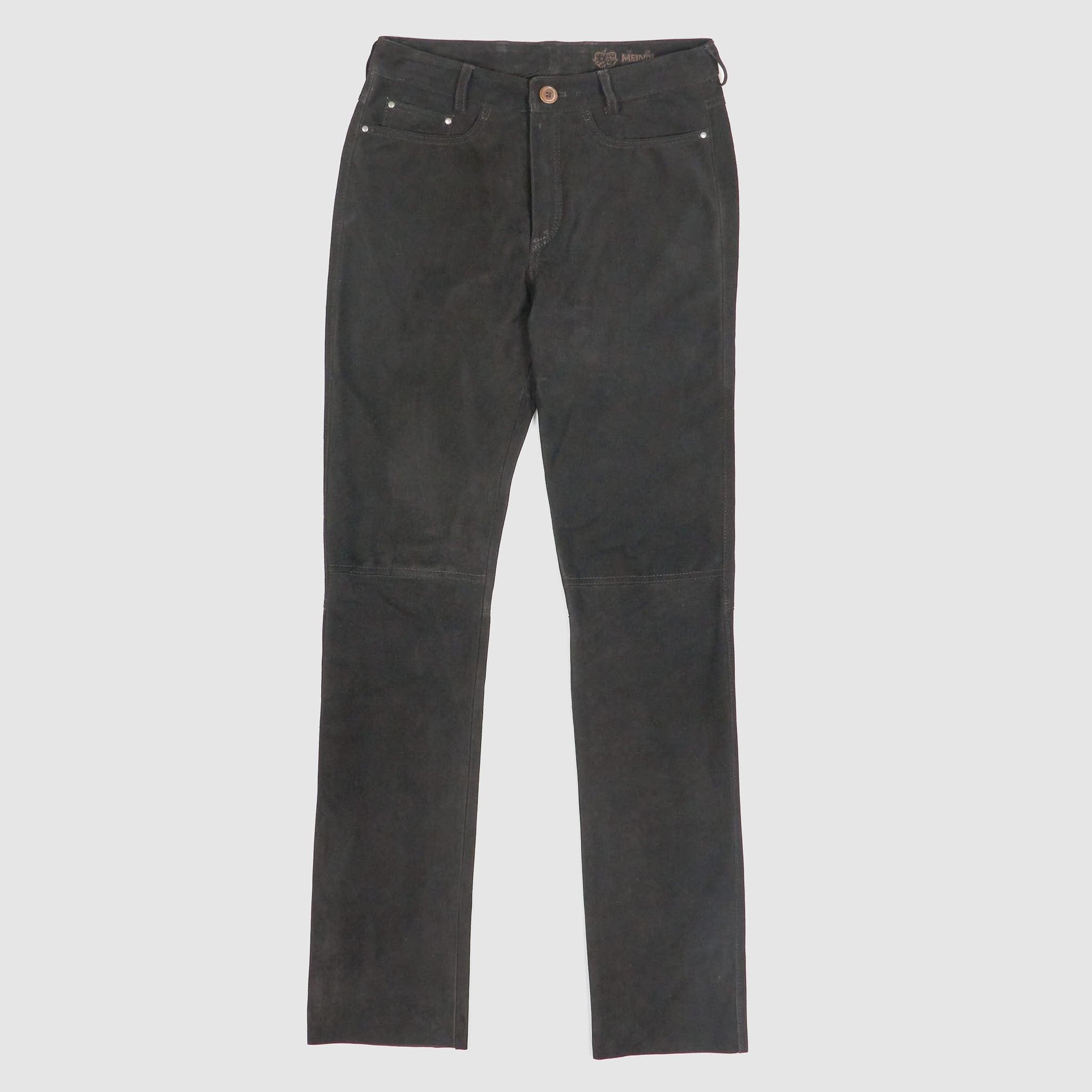 Ladies Five Pocket Leather Jeans