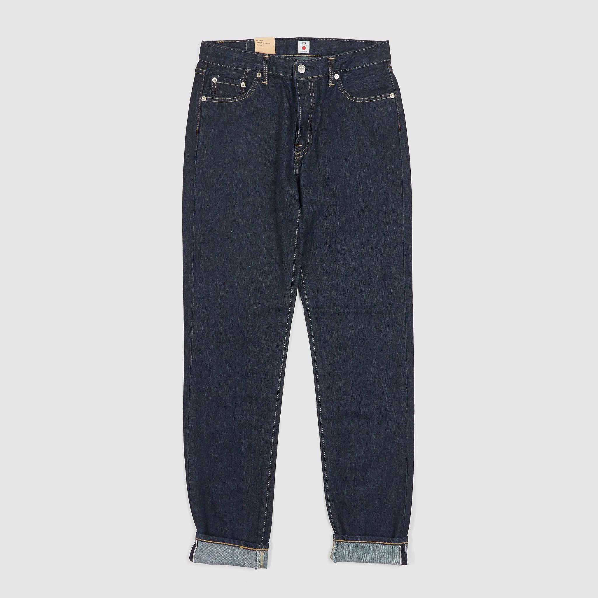 Regular Tapered Rinsed Denim Selvage Jeans
