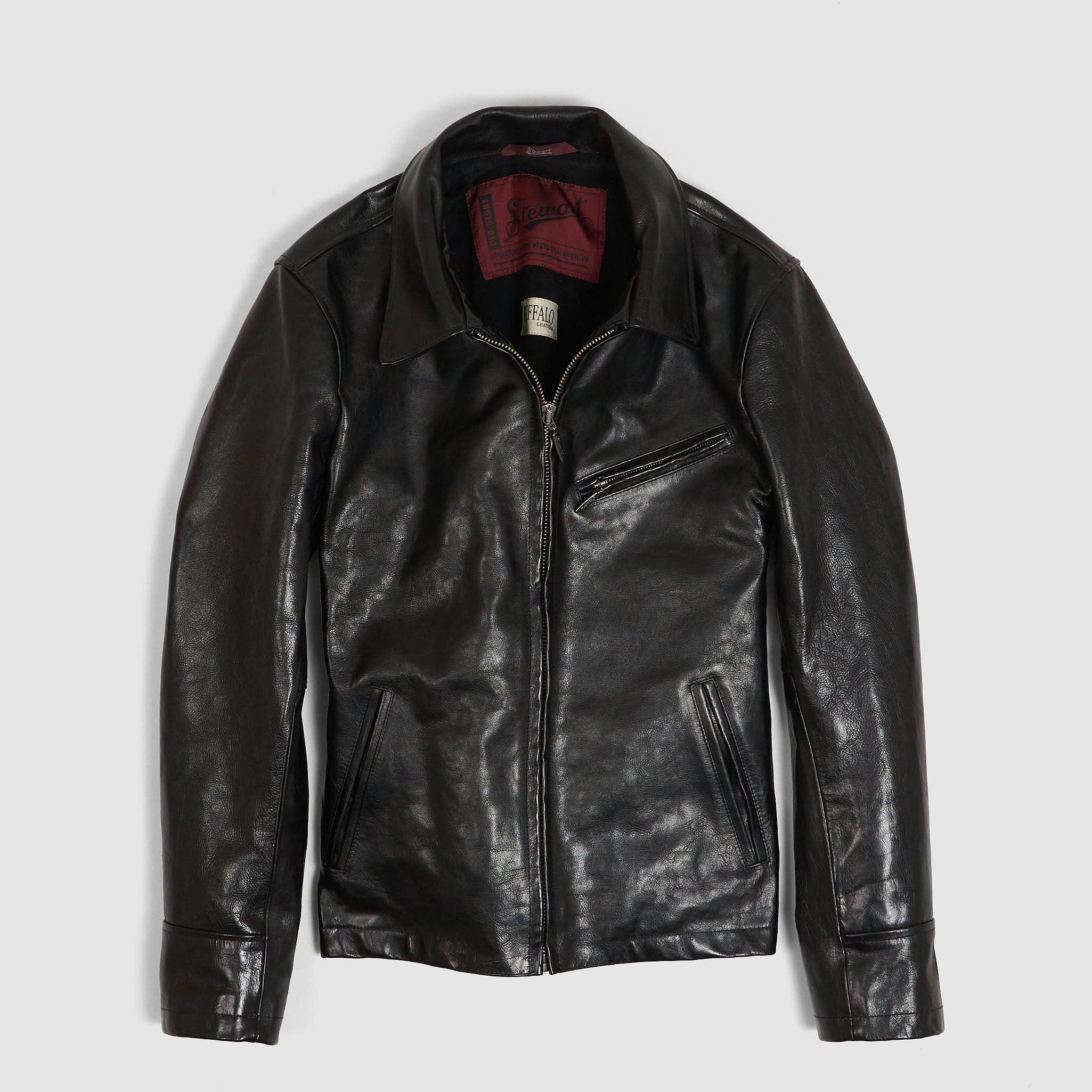Buffalo Skipper Half Belt Leather Jacket