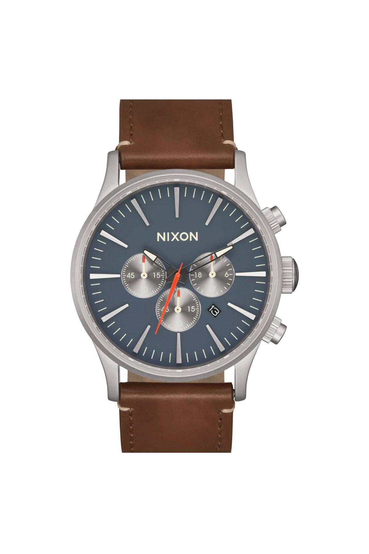 SENTRY CHRONO LEATHER - LT GUNMETAL/BASALT/SIENNA