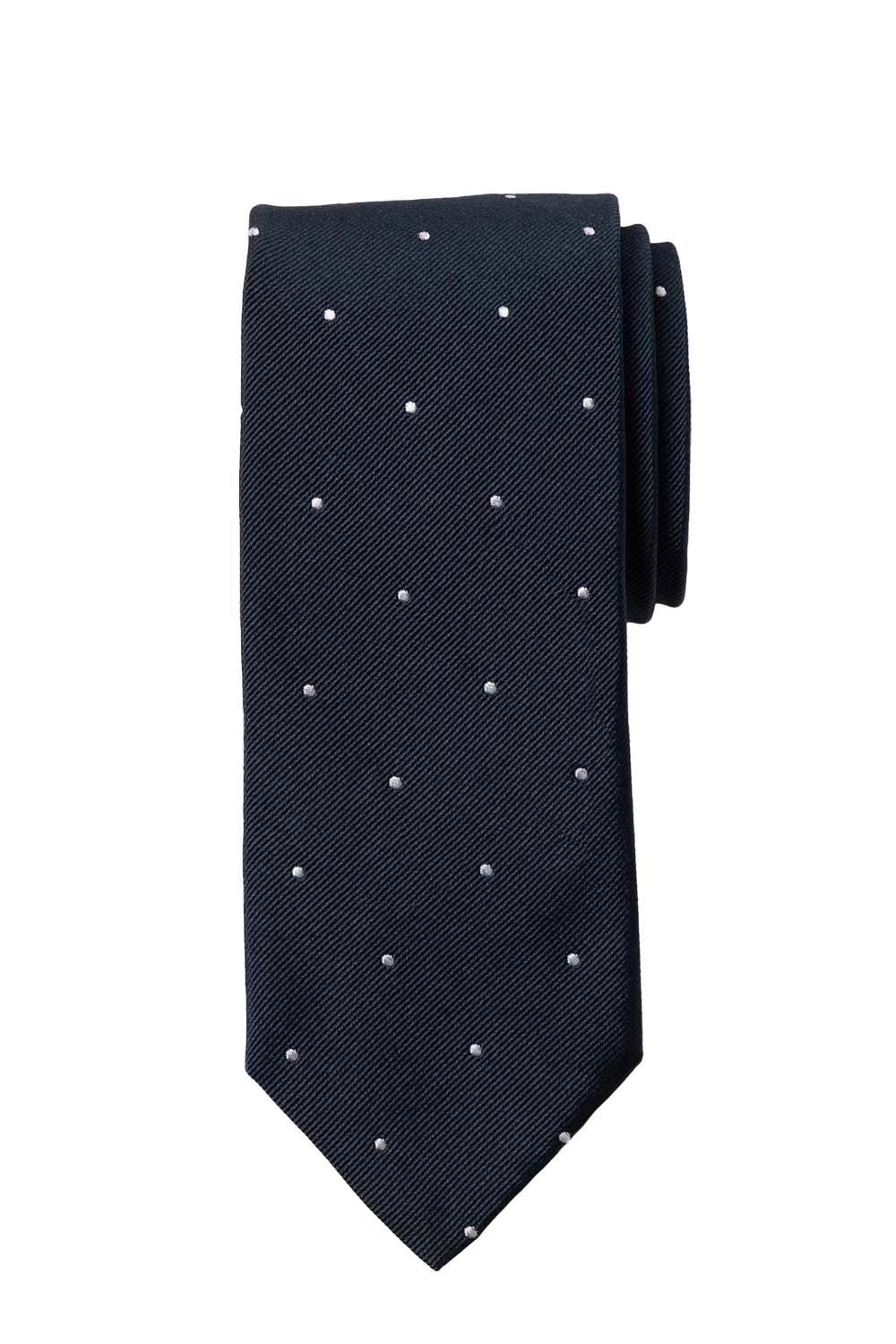 SILK TIE Navy Dot