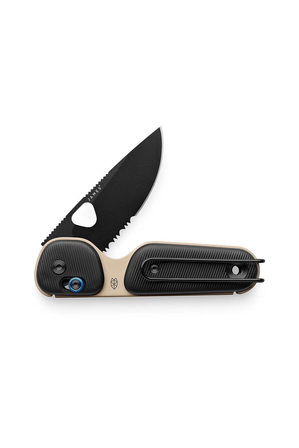THE REDSTONE KNIFE Coyote Tan/Black/Serrated