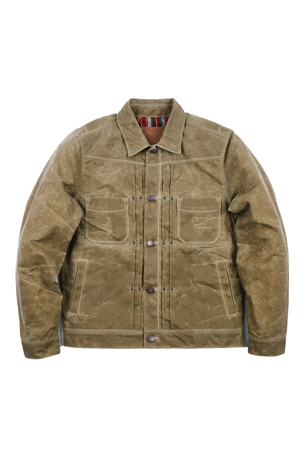 WAXED RIDERS JACKET - TOBACCO/RED