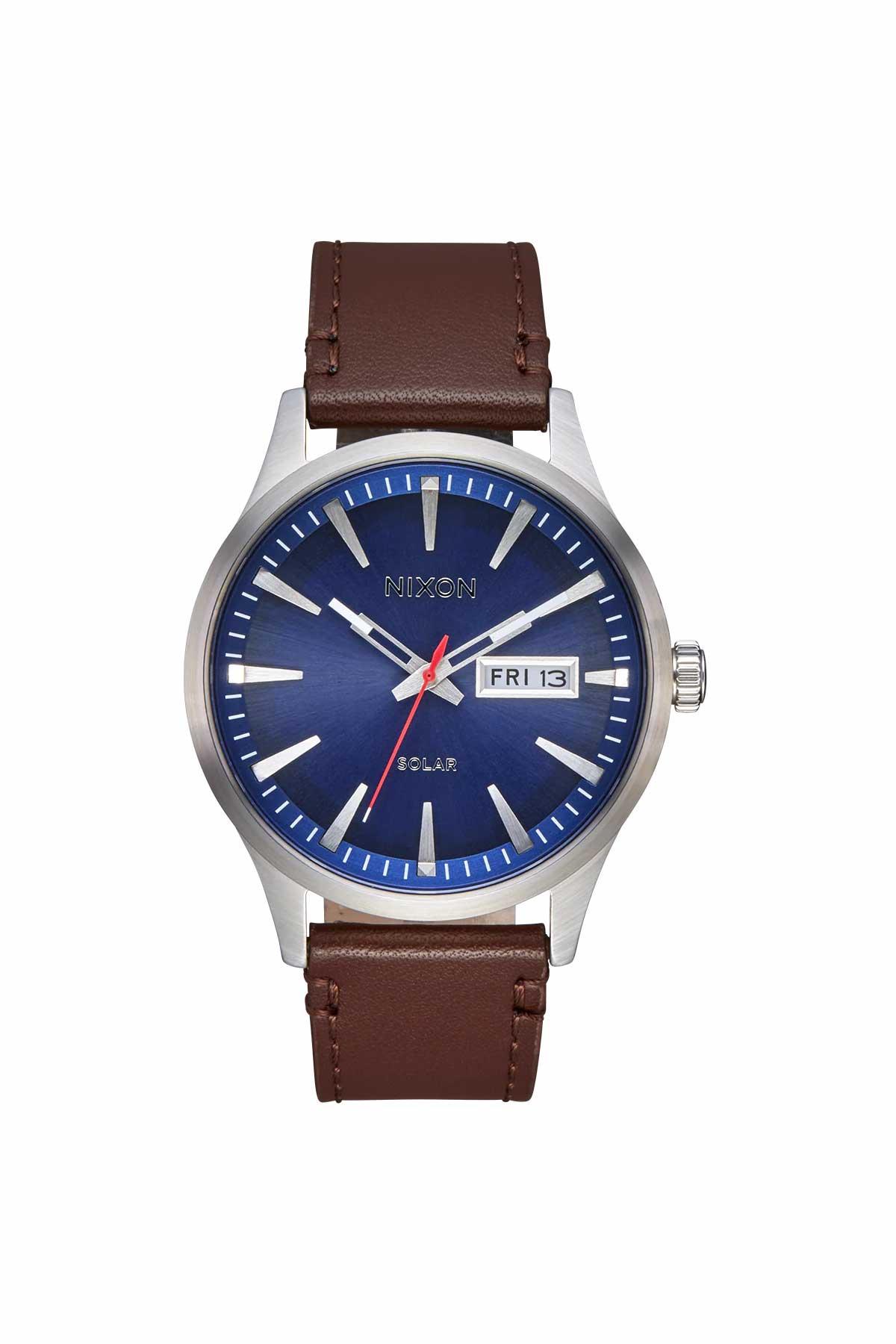 SENTRY SOLAR LEATHER - NAVY SUNRAY/SILVER
