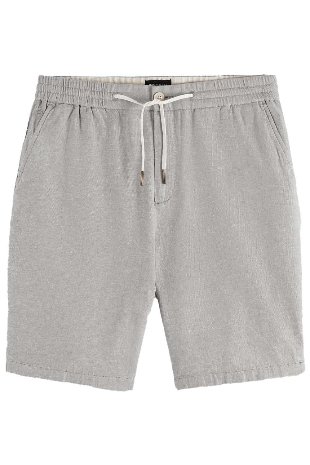 FAVE LINEN CHINO SHORT Grey