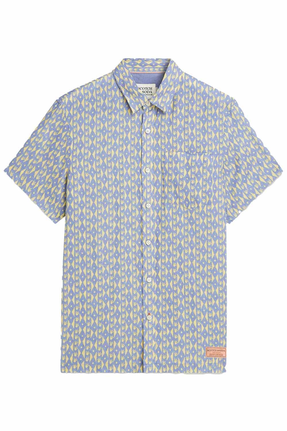 PRINTED LINEN SS Cactus Stripe Infinity