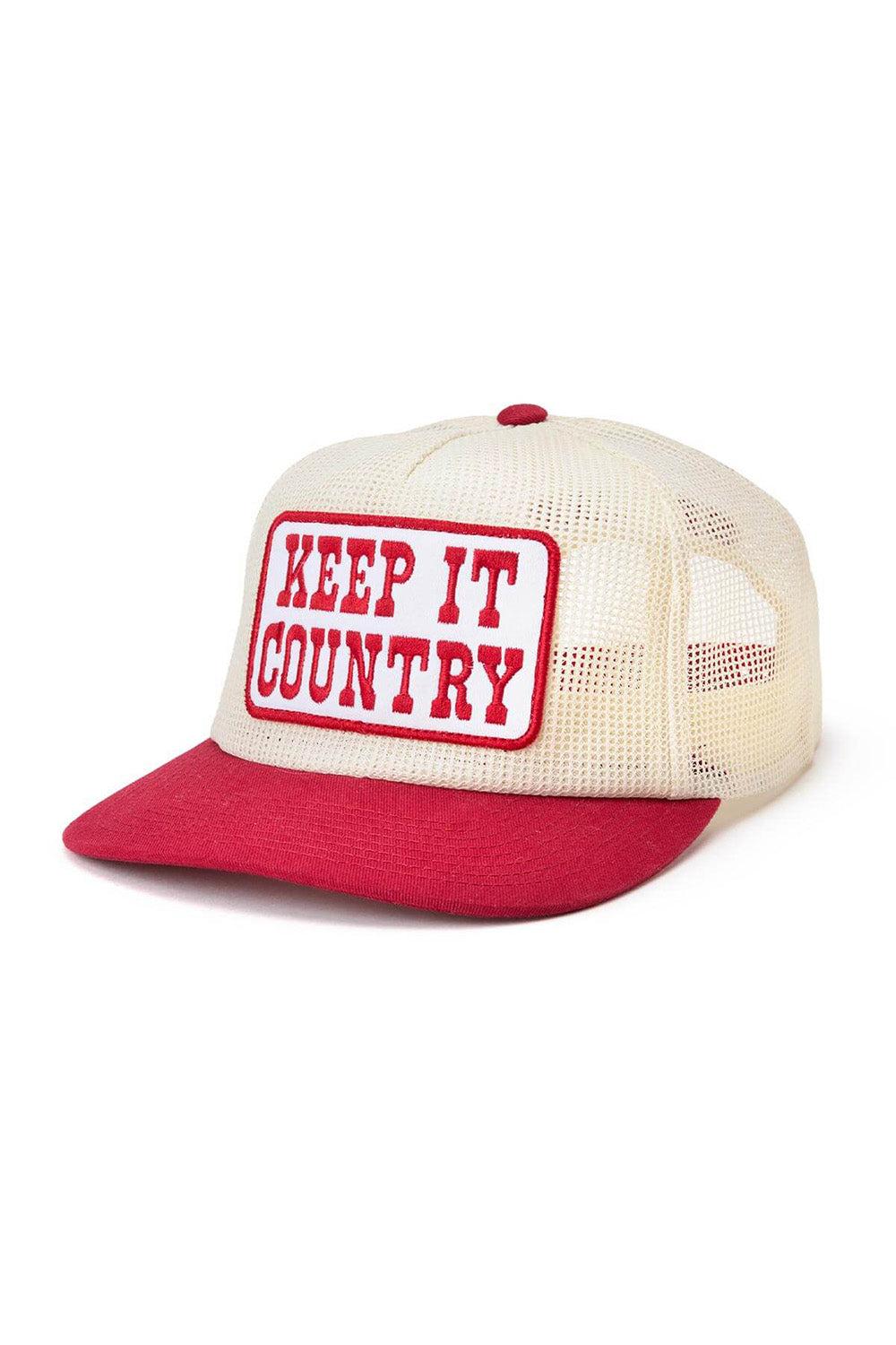 KEEP IT COUNTRY MESH TRUCKER Cream/Red