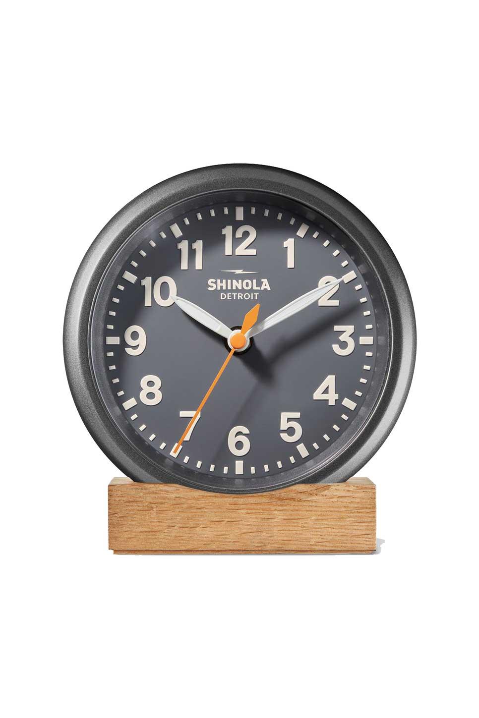 Runwell Desk Clock Dark Gray